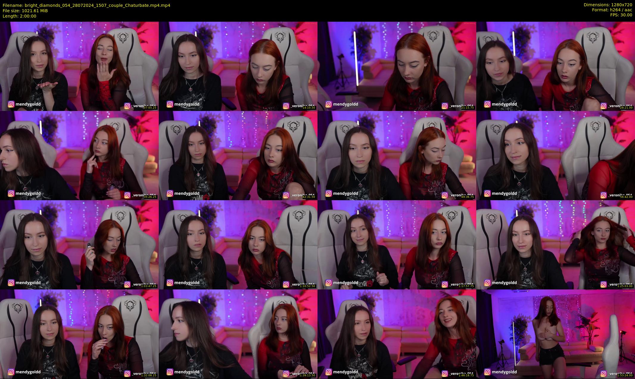 bright_diamonds_054 — 120 minute Chaturbate couple cam show recording, 720p, Jul 28, 2024