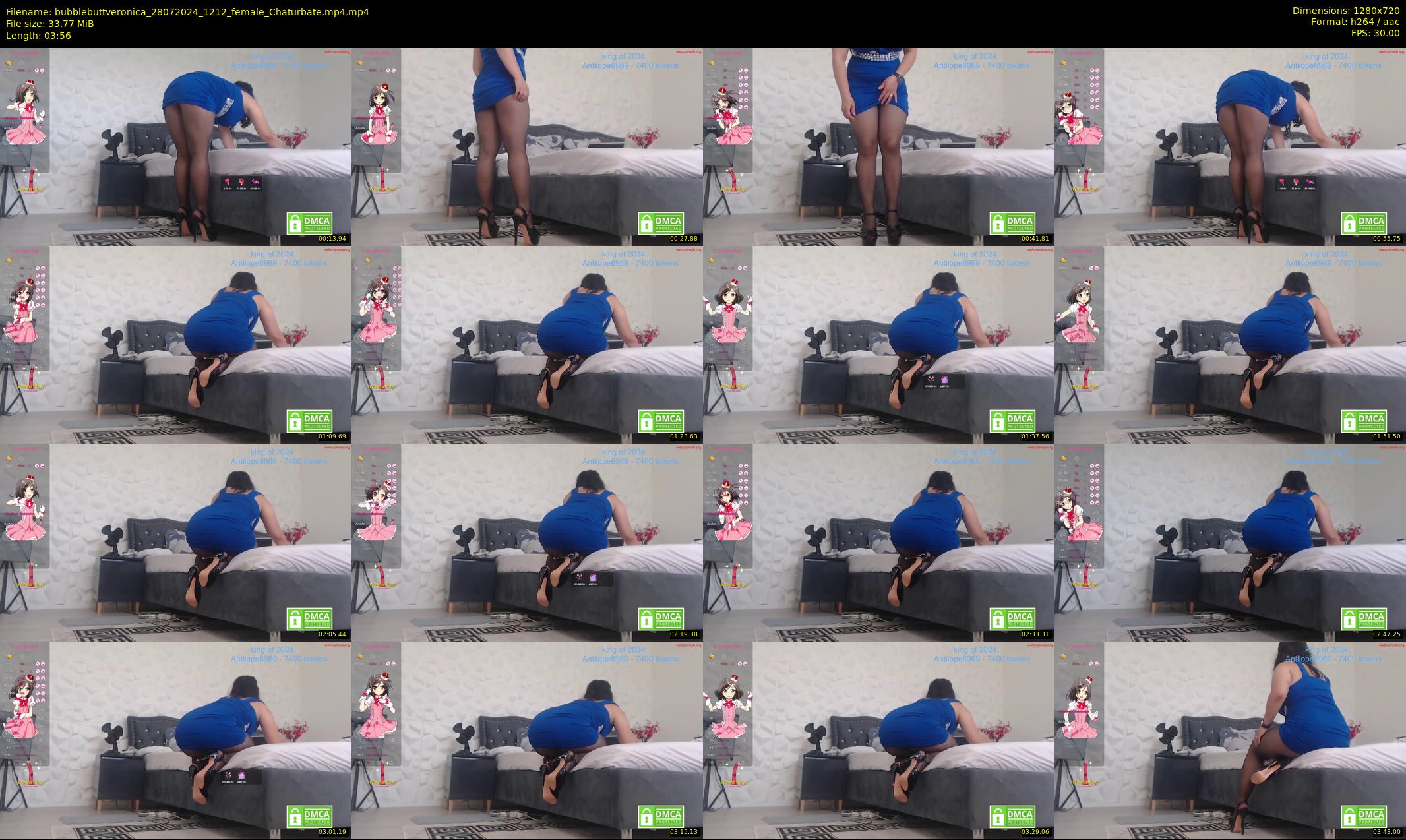 bubblebuttveronica — 4 minute Chaturbate female cam show recording, 720p, Jul 28, 2024