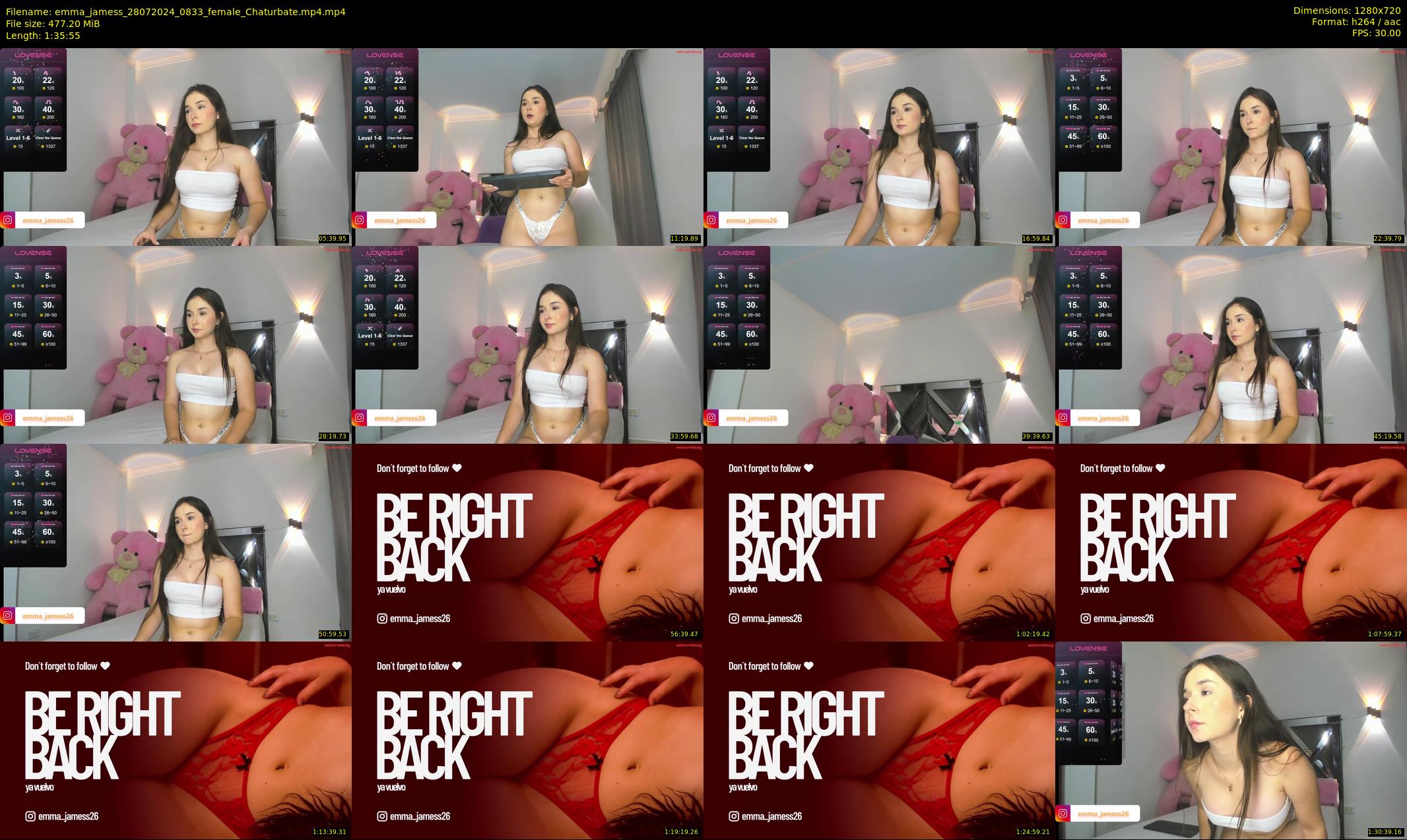 emma_jamess — 96 minute Chaturbate female cam show recording, 720p, Jul 28, 2024
