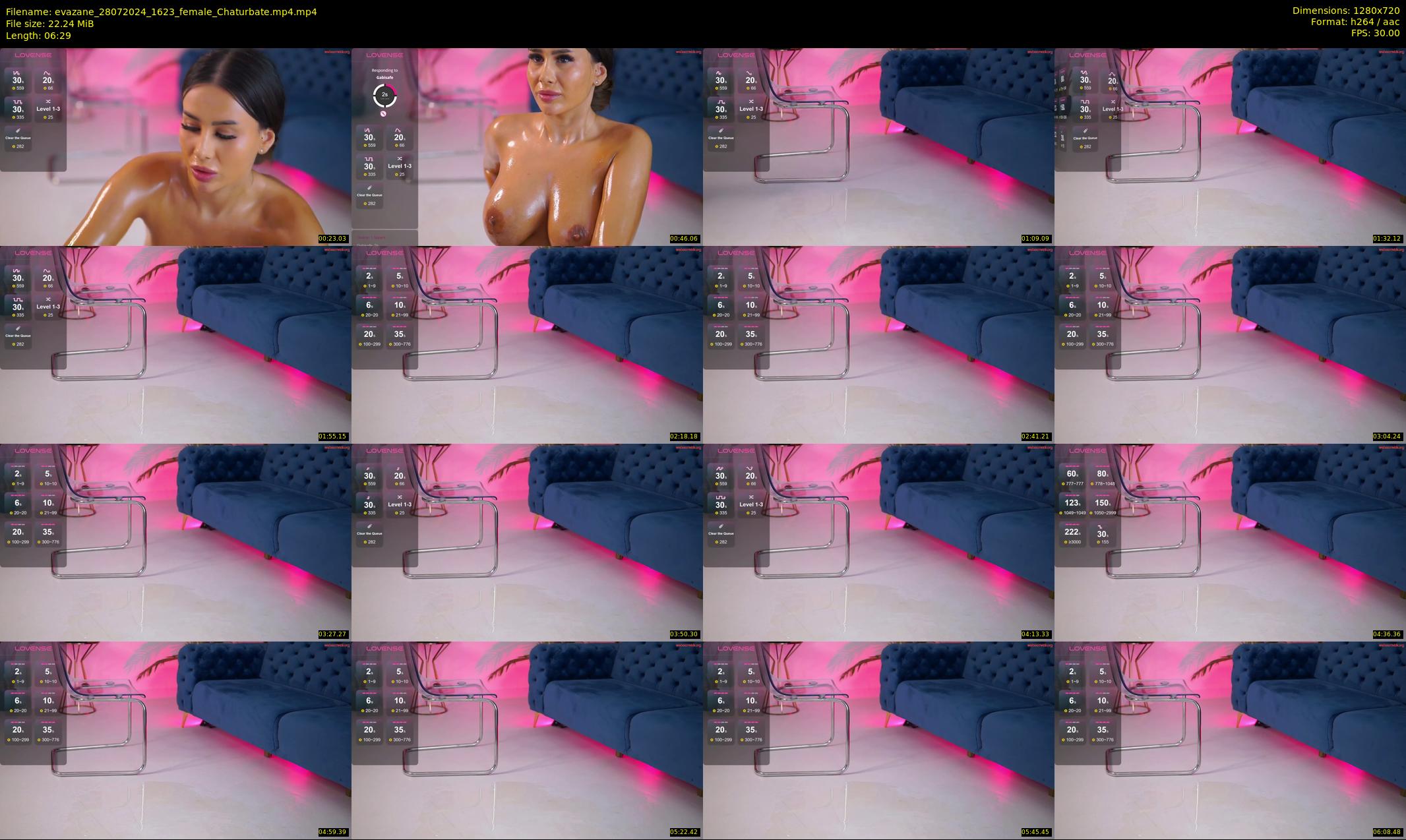 evazane — 7 minute Chaturbate female cam show recording, 720p, Jul 28, 2024