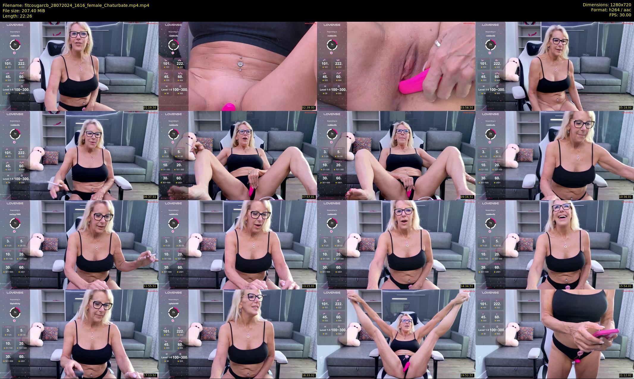 fitcougarcb — 23 minute Chaturbate female cam show recording, 720p, Jul 28, 2024