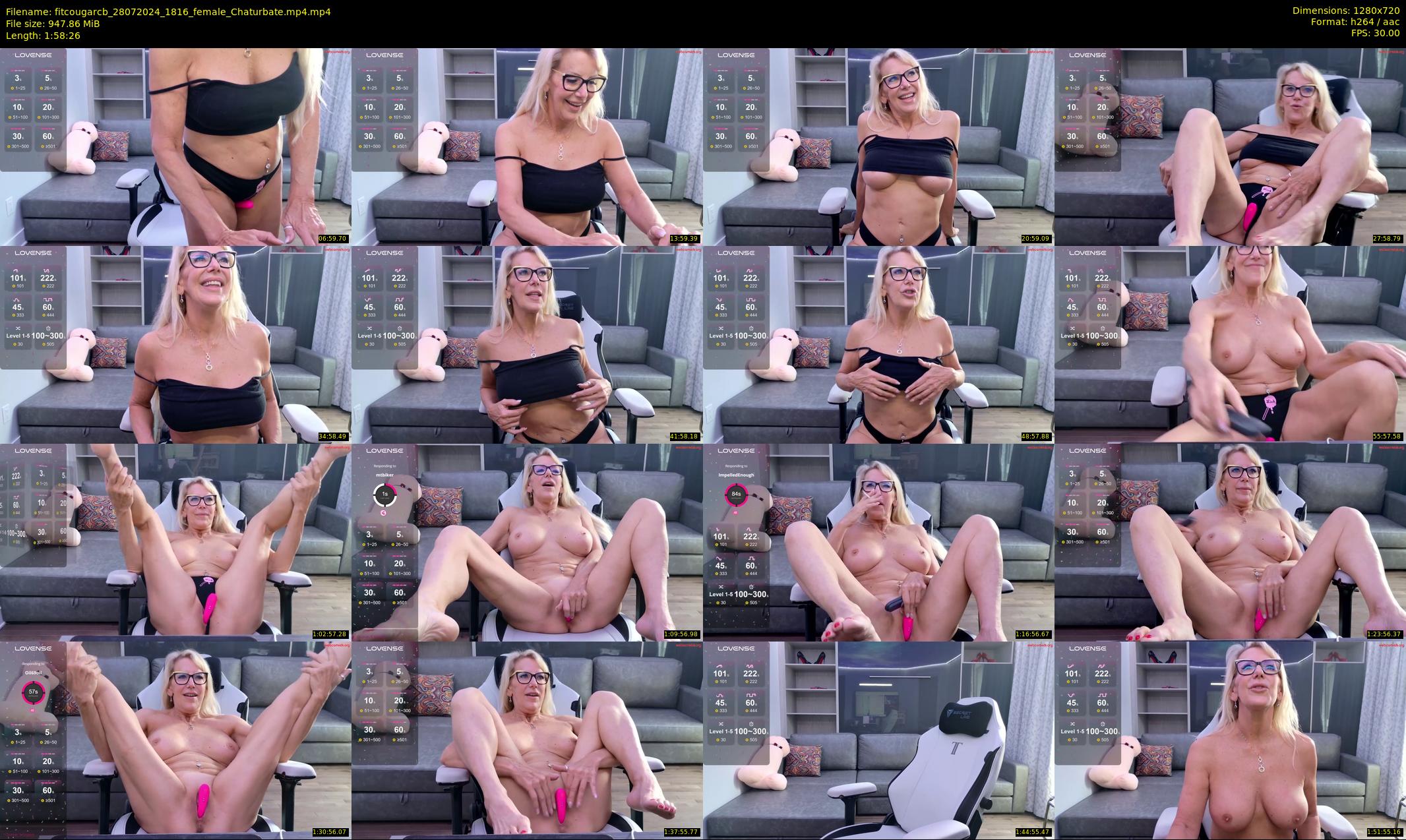 fitcougarcb — 119 minute Chaturbate female cam show recording, 720p, Jul 28, 2024