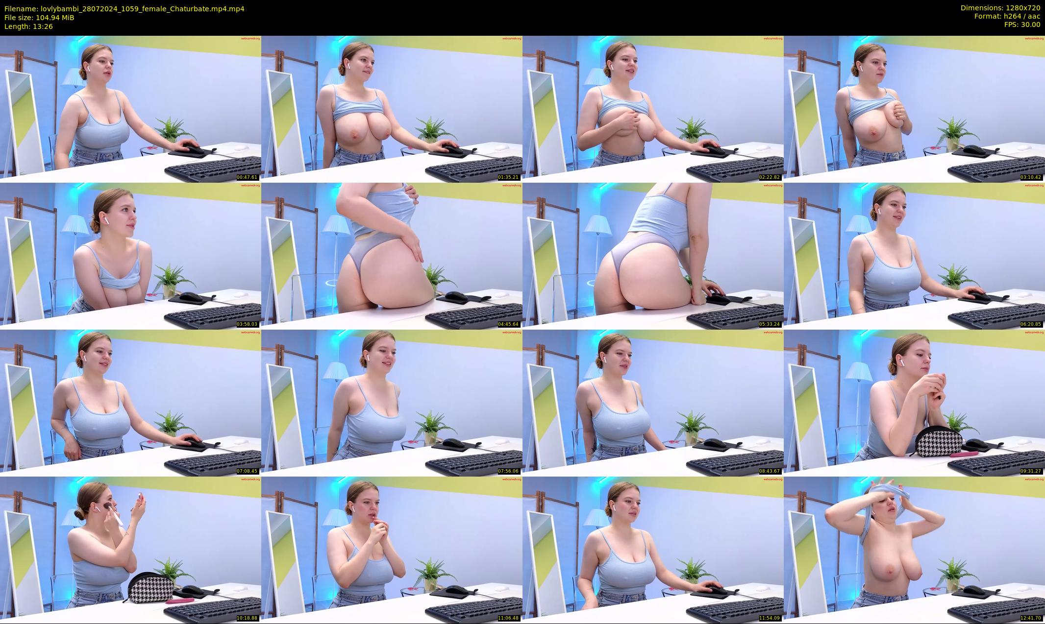 lovlybambi — 14 minute Chaturbate female cam show recording, 720p, Jul 28, 2024