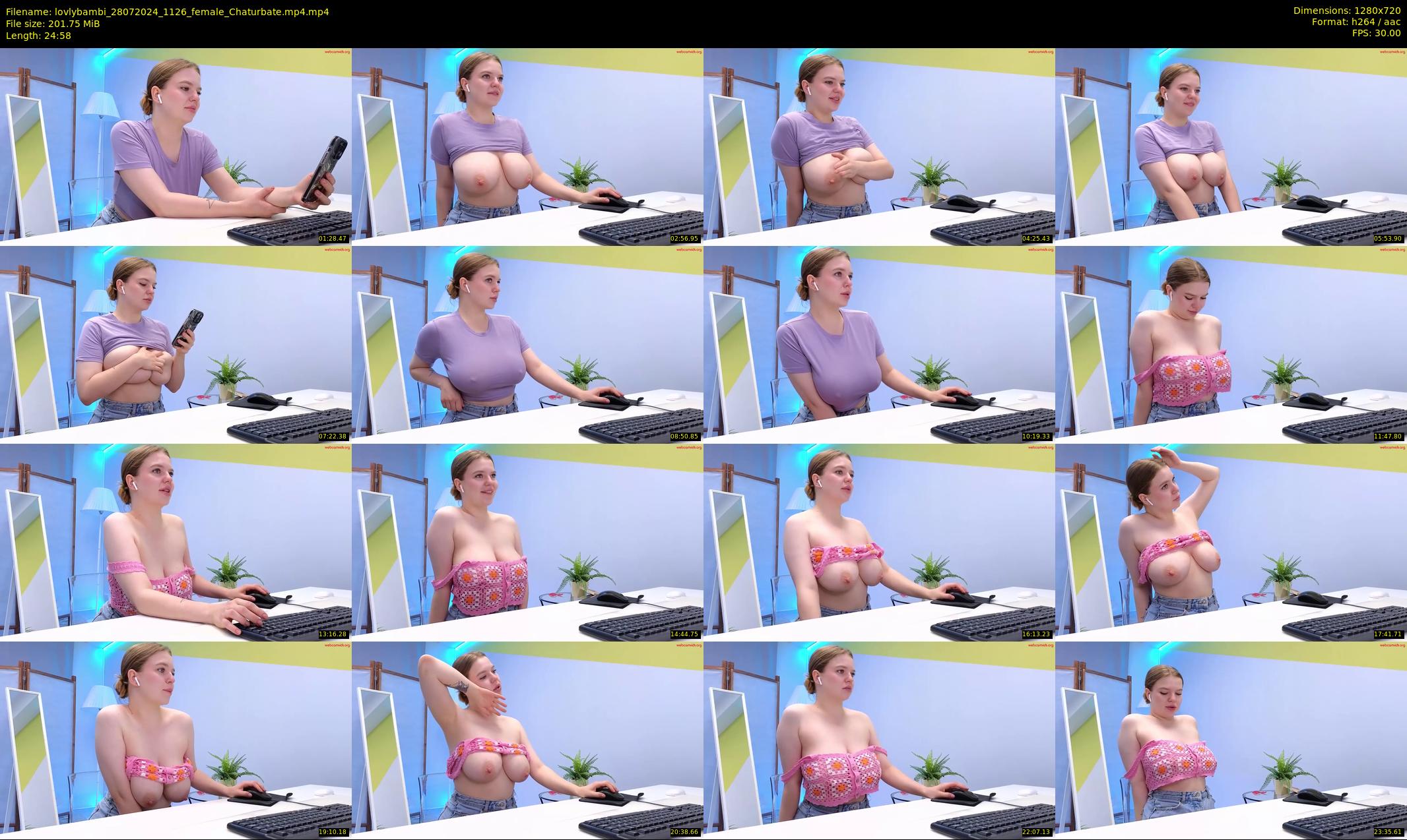 lovlybambi — 25 minute Chaturbate female cam show recording, 720p, Jul 28, 2024