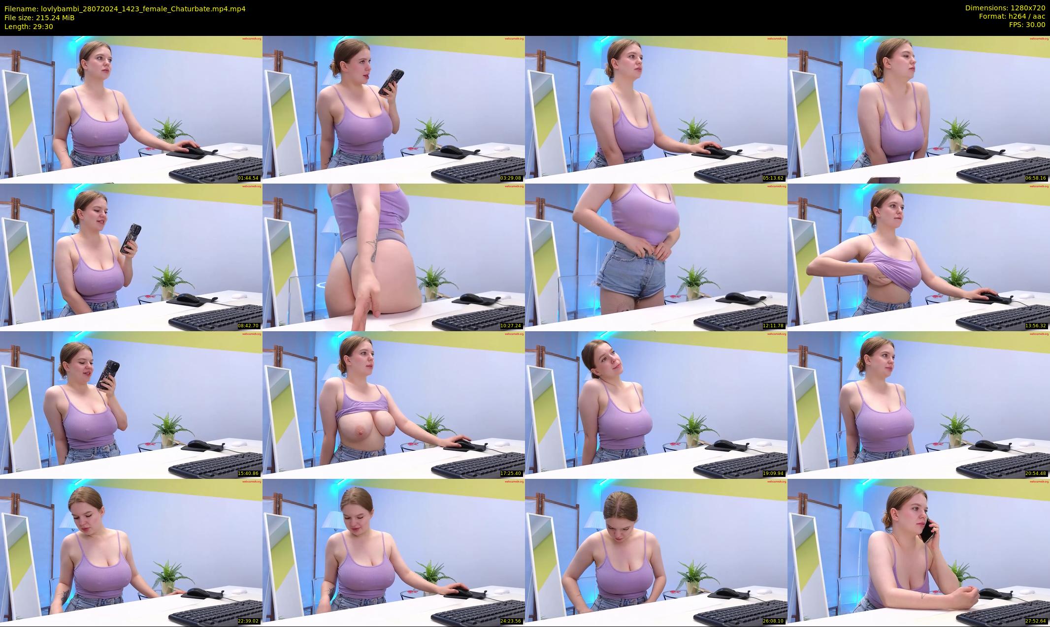 lovlybambi — 30 minute Chaturbate female cam show recording, 720p, Jul 28, 2024