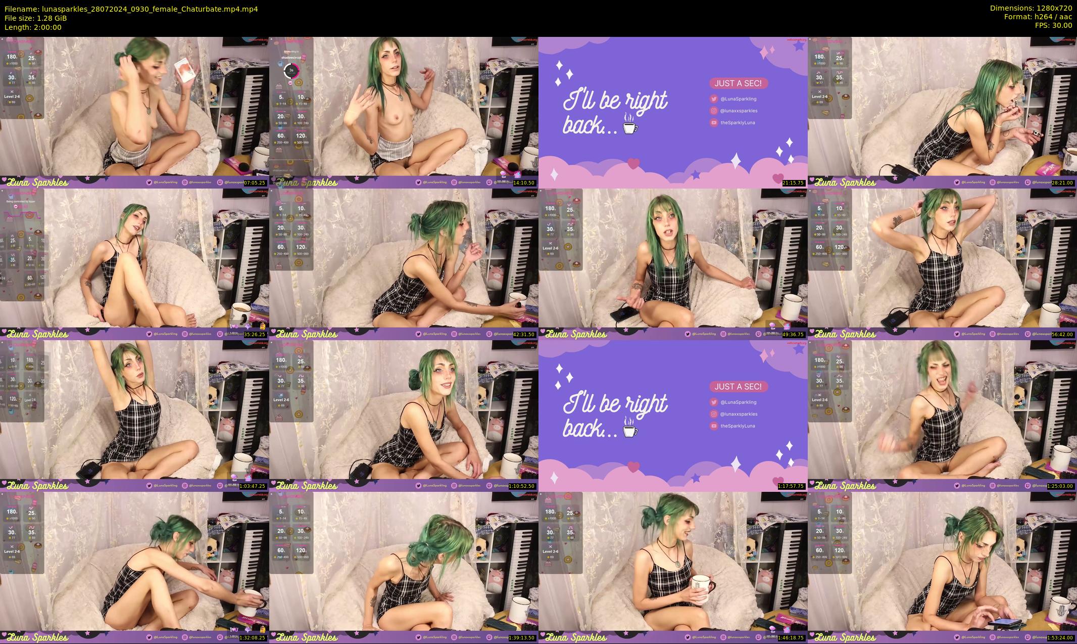 lunasparkles — 120 minute Chaturbate female cam show recording, 720p, Jul 28, 2024
