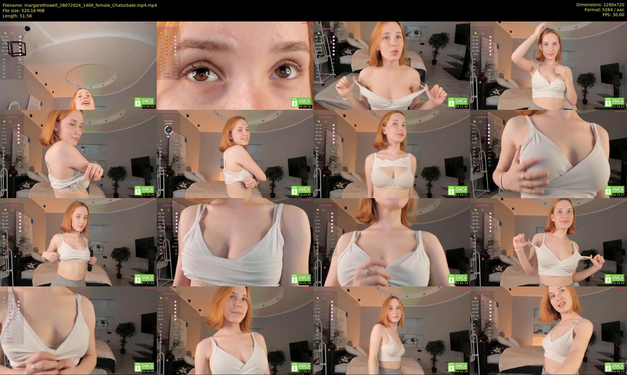 margarethowell — 52 minute Chaturbate female cam show recording, 720p, Jul 28, 2024