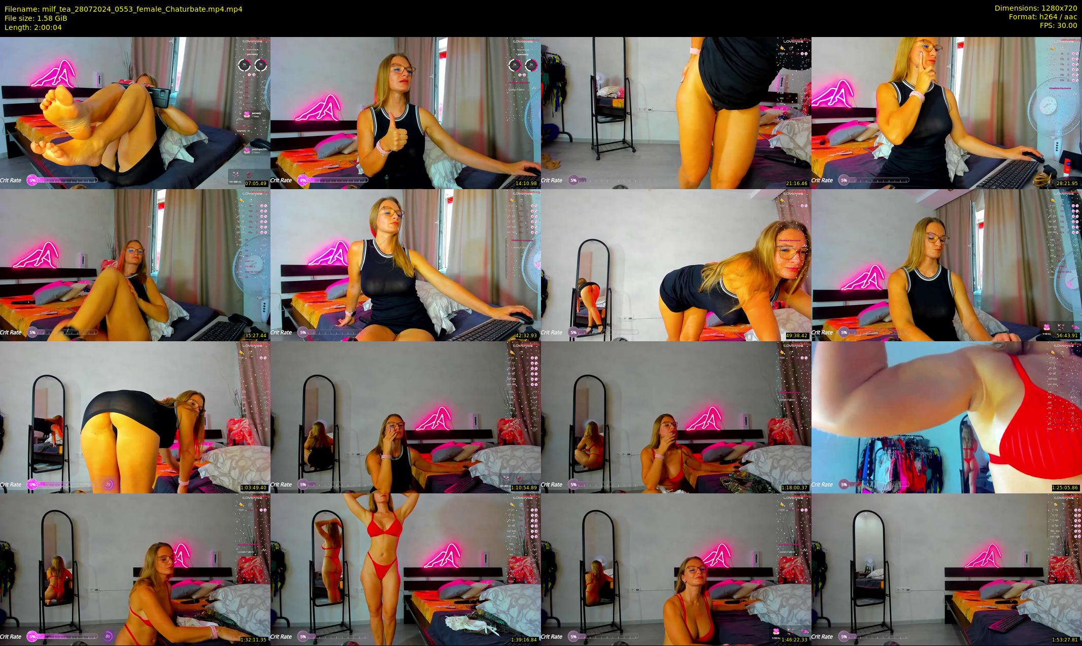 milf_tea — 121 minute Chaturbate female cam show recording, 720p, Jul 28, 2024