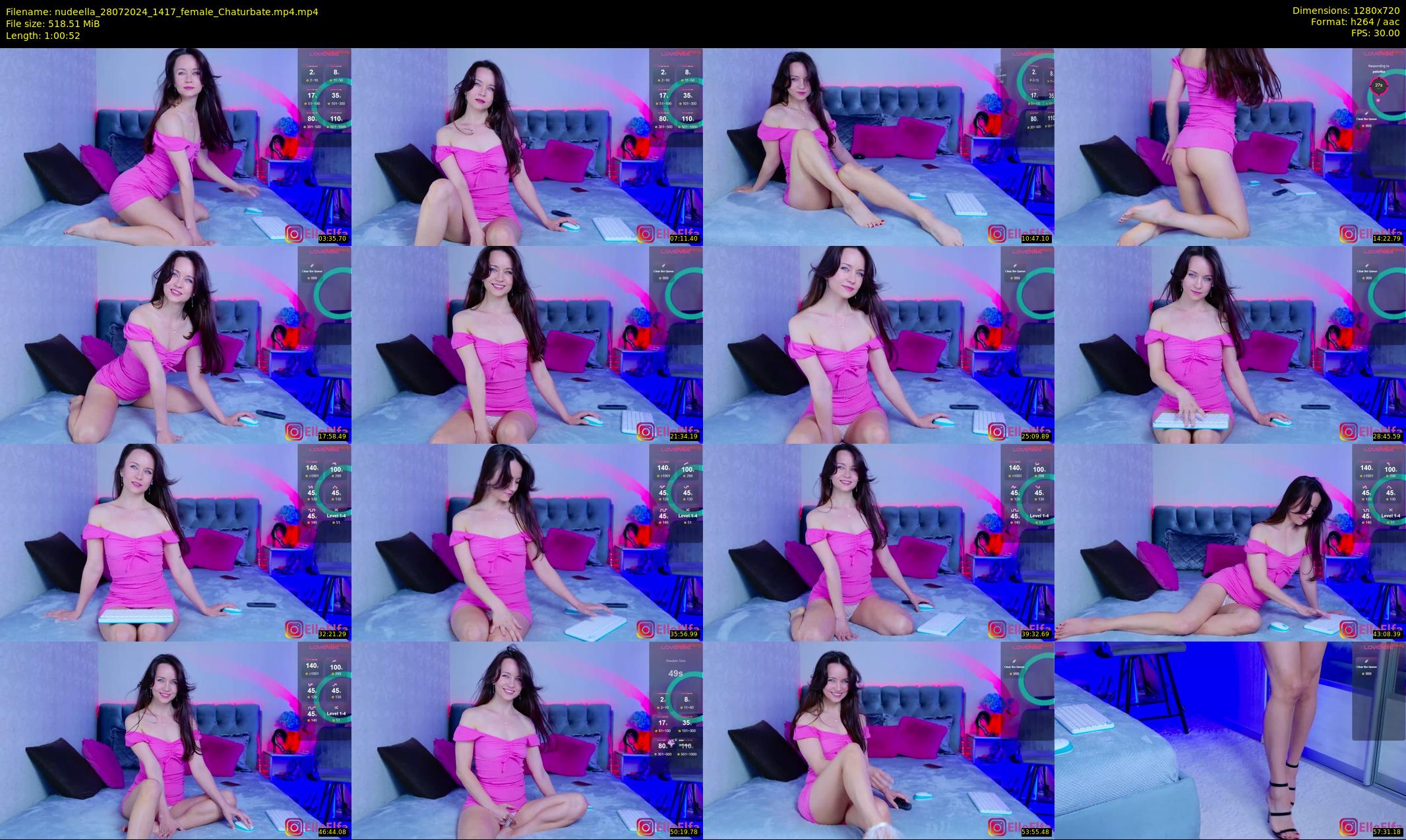 nudeella — 61 minute Chaturbate female cam show recording, 720p, Jul 28, 2024