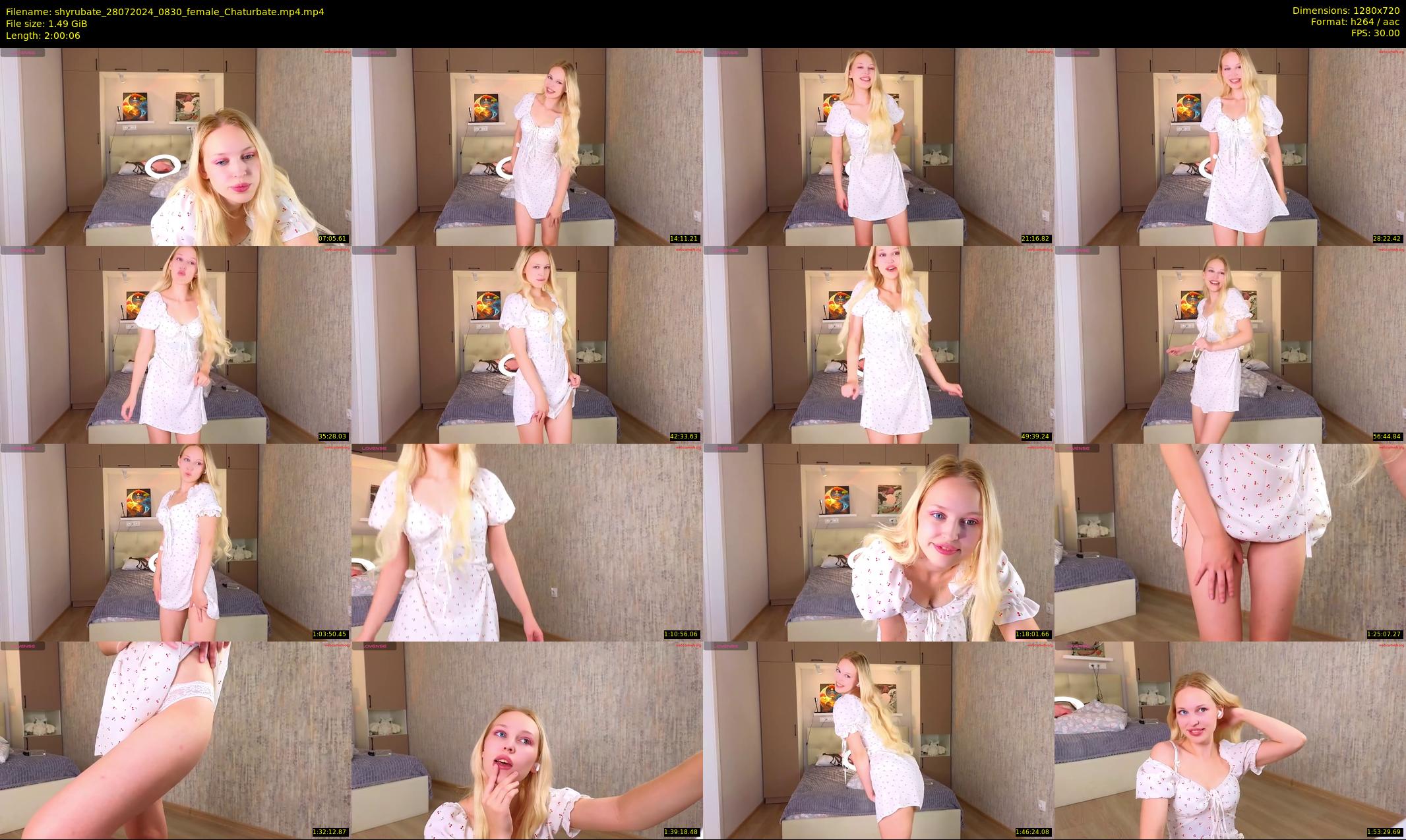 shyrubate — 121 minute Chaturbate female cam show recording, 720p, Jul 28, 2024