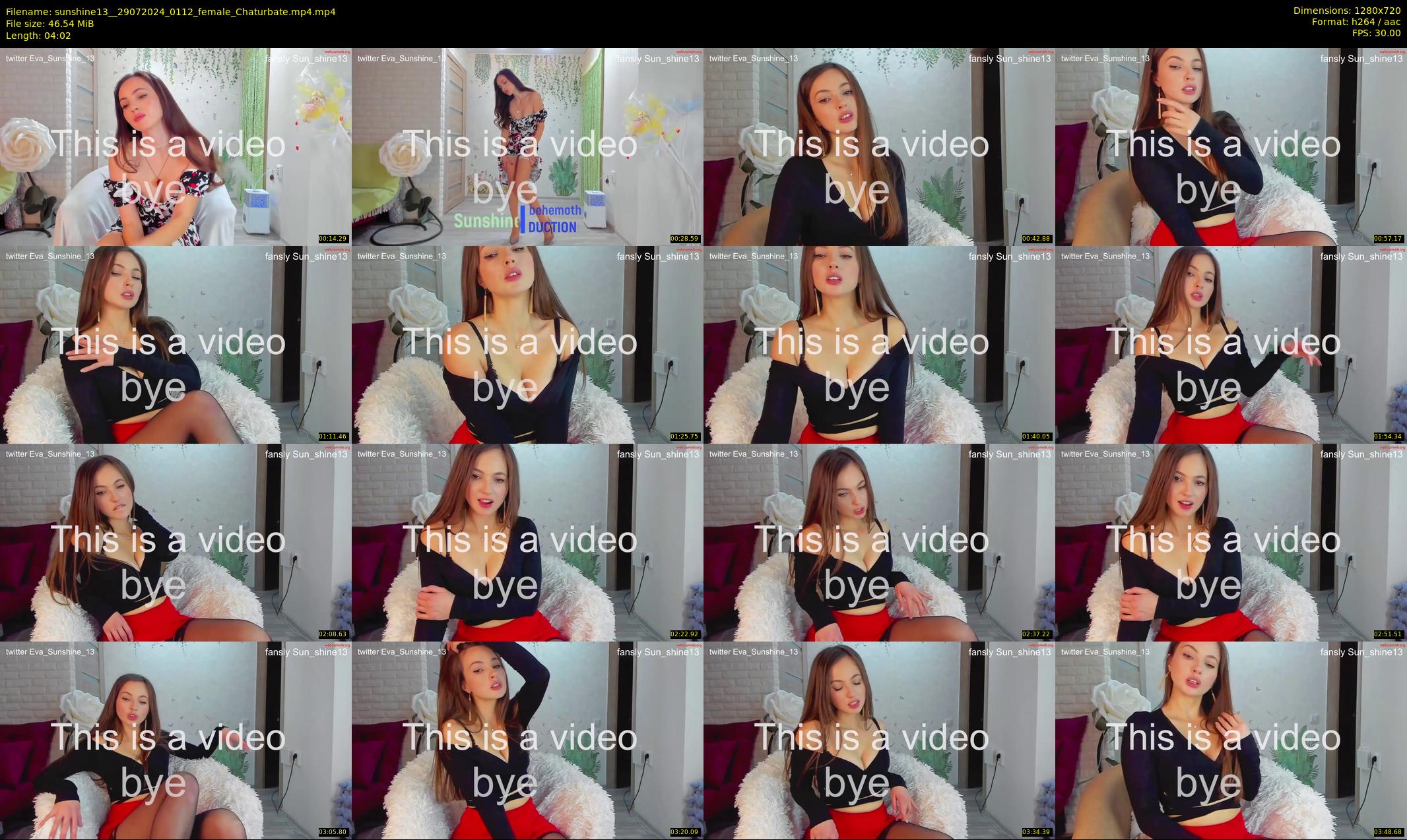 sunshine13_ — 5 minute Chaturbate female cam show recording, 720p, Jul 29, 2024