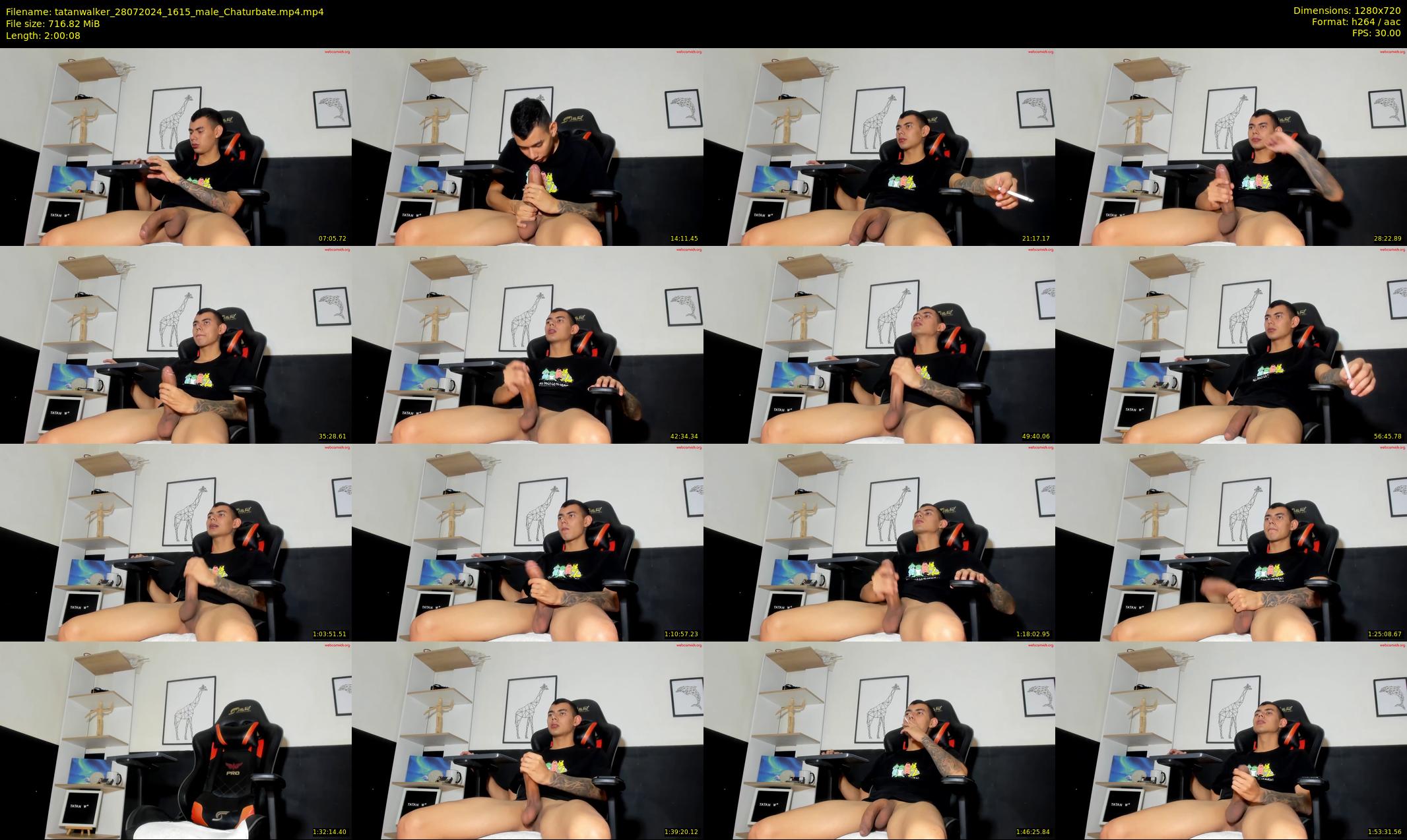 tatanwalker — 121 minute Chaturbate male cam show recording, 720p, Jul 28, 2024