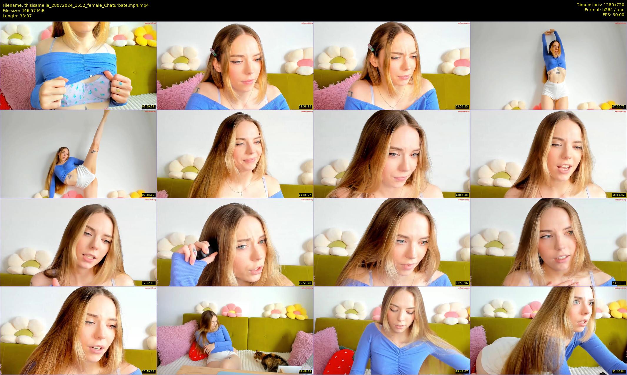 thisisamelia — 34 minute Chaturbate female cam show recording, 720p, Jul 28, 2024