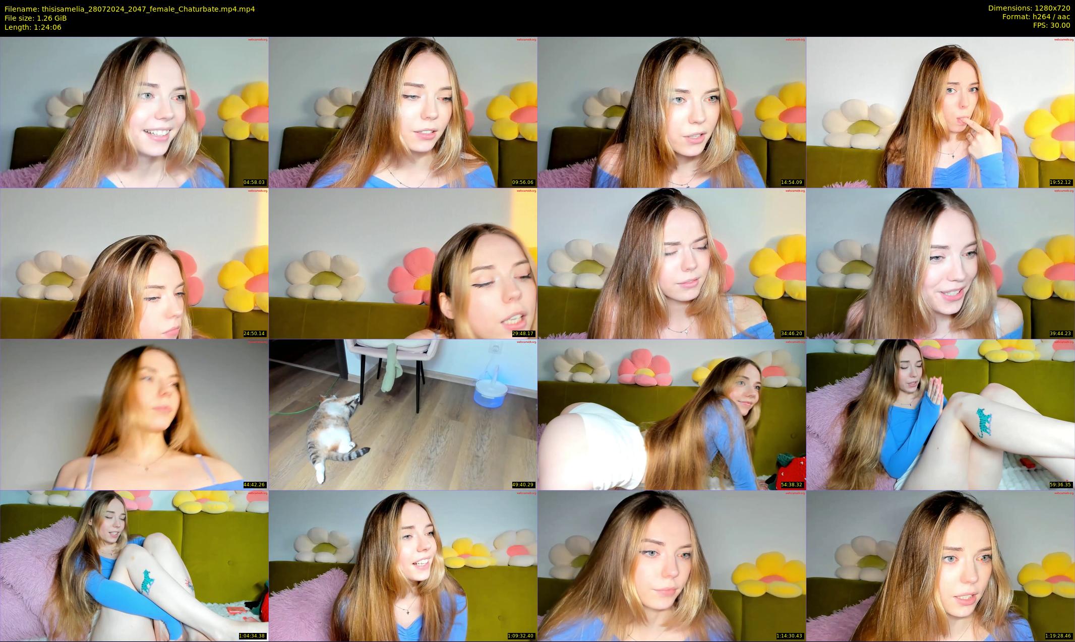 thisisamelia — 85 minute Chaturbate female cam show recording, 720p, Jul 28, 2024