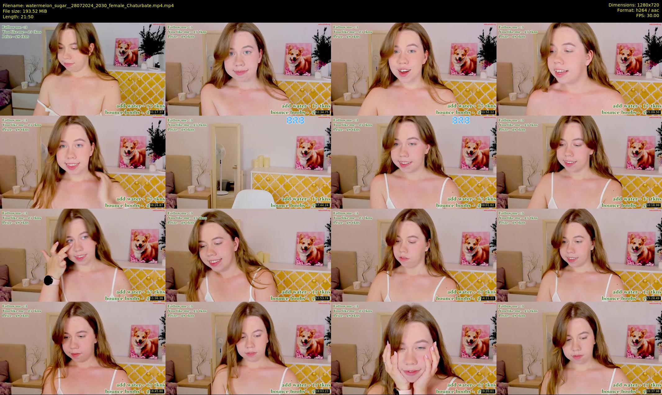 watermelon_sugar_ — 22 minute Chaturbate female cam show recording, 720p, Jul 28, 2024