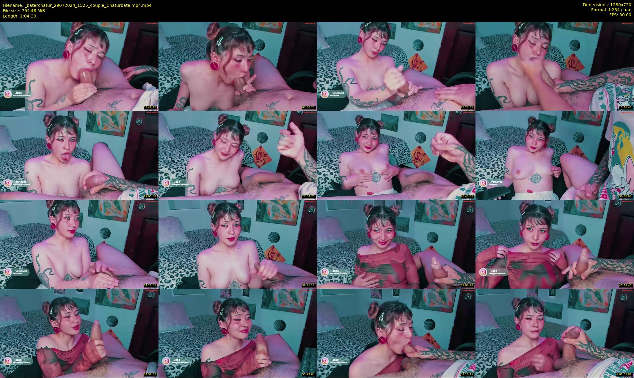 _baterchatur — 65 minute Chaturbate couple cam show recording, 720p, Jul 29, 2024