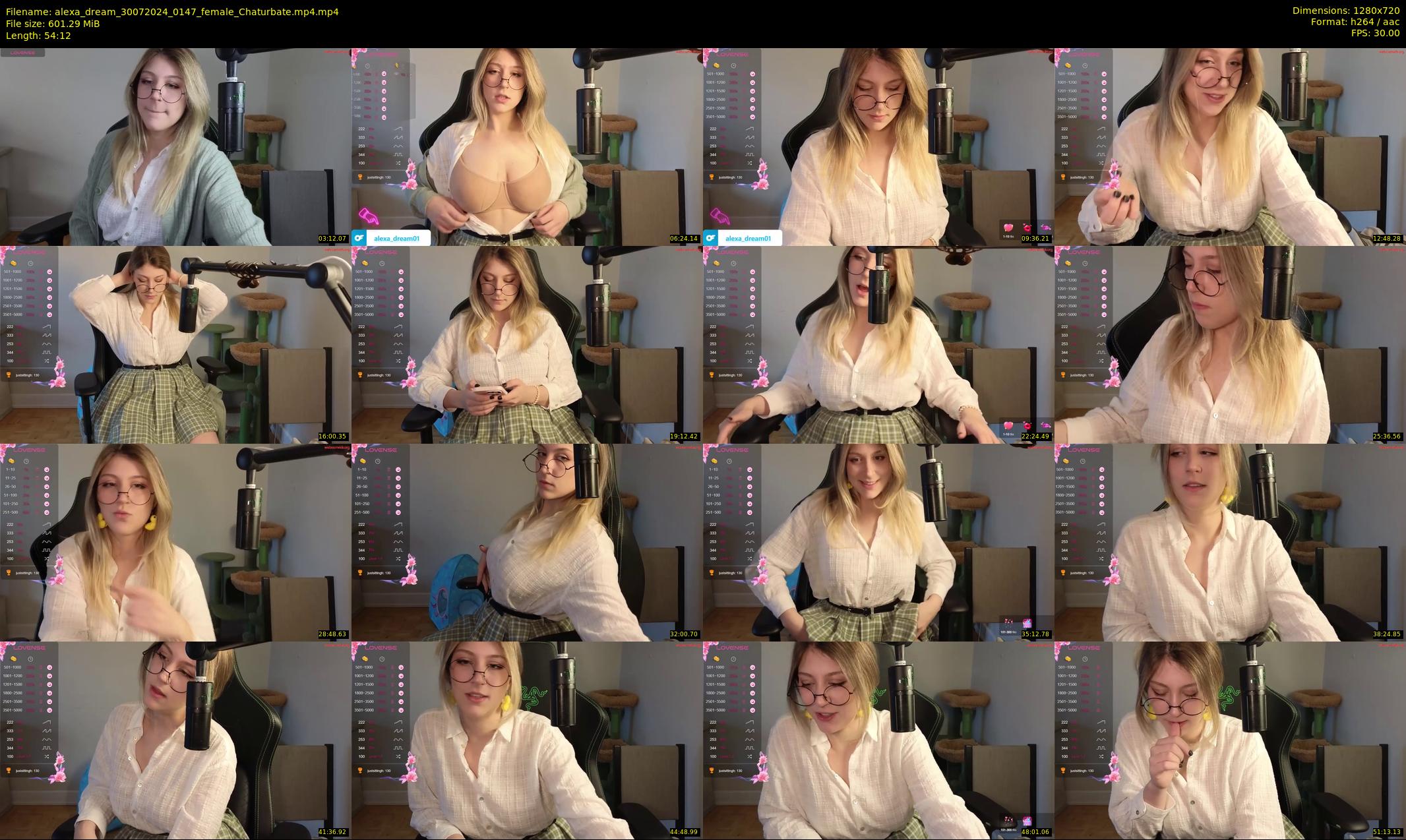 alexa_dream — 55 minute Chaturbate female cam show recording, 720p, Jul 30, 2024