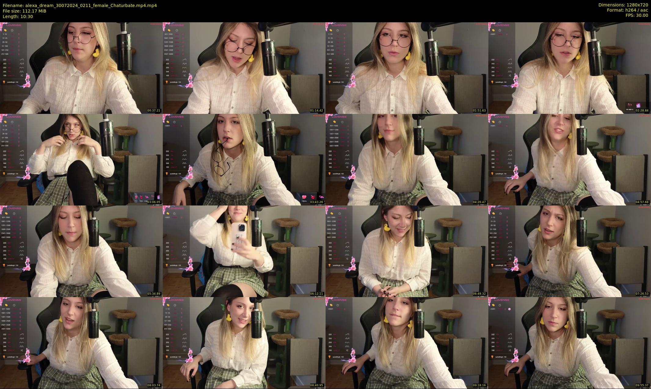 alexa_dream — 11 minute Chaturbate female cam show recording, 720p, Jul 30, 2024