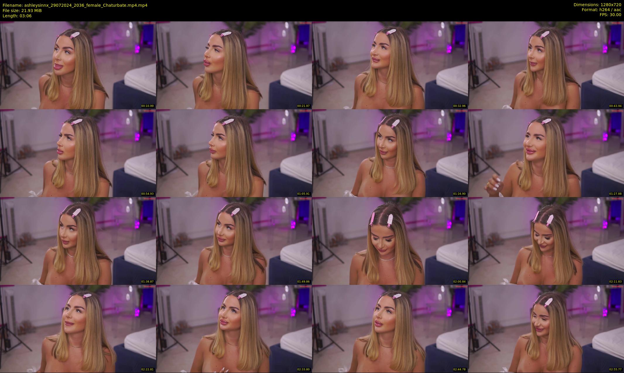 ashleysinnx — 4 minute Chaturbate female cam show recording, 720p, Jul 29, 2024