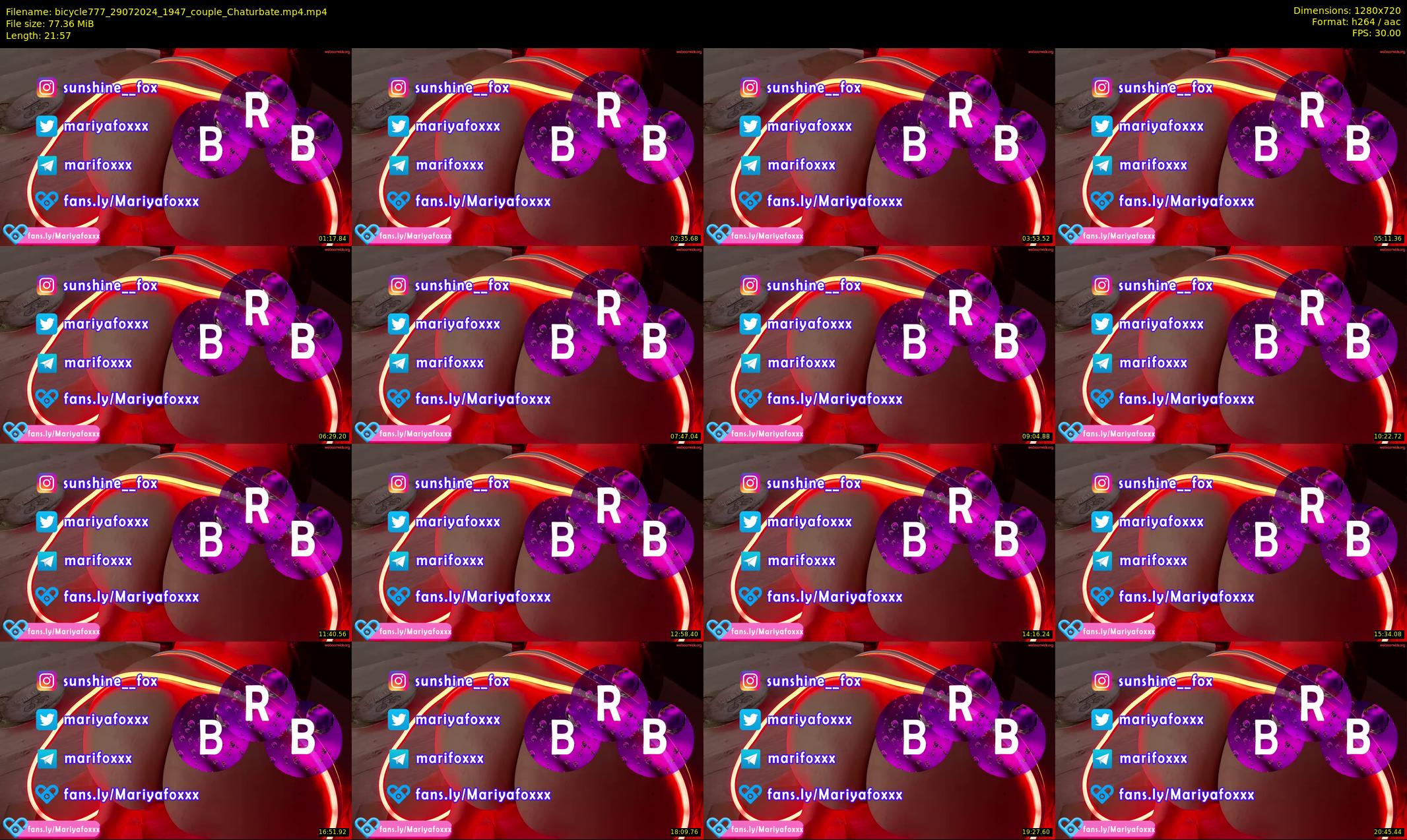 bicycle777 — 22 minute Chaturbate couple cam show recording, 720p, Jul 29, 2024
