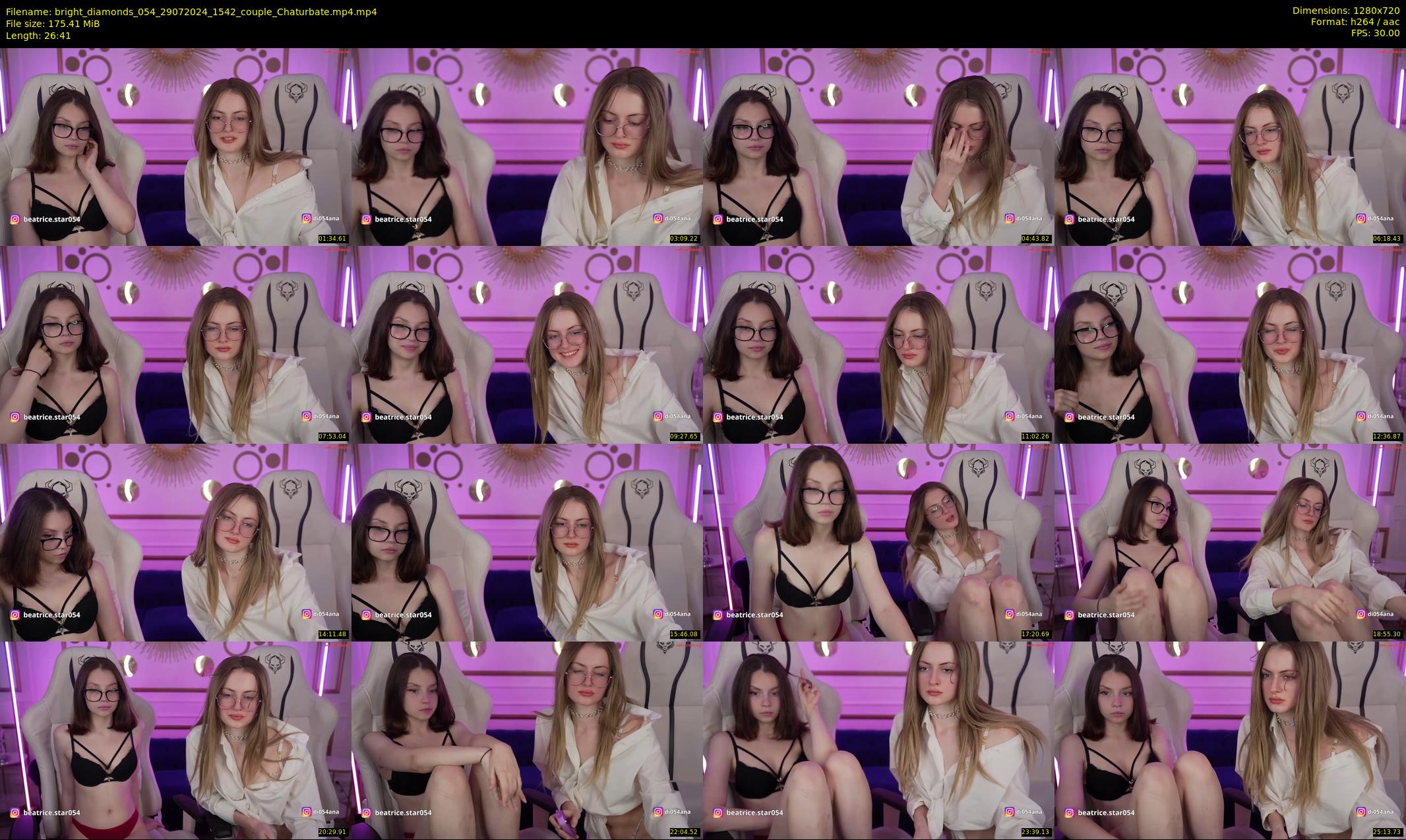 bright_diamonds_054 — 27 minute Chaturbate couple cam show recording, 720p, Jul 29, 2024