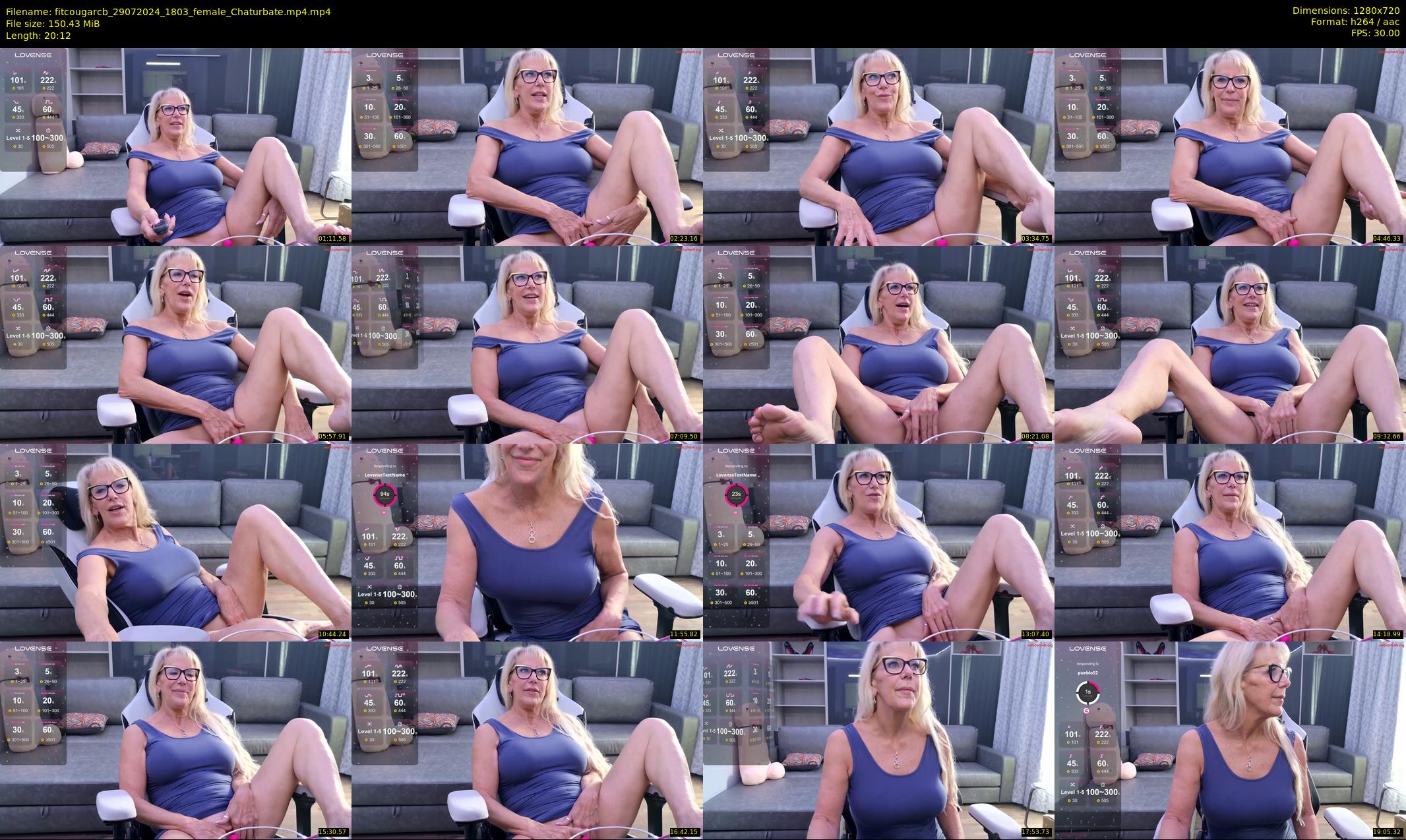 fitcougarcb — 21 minute Chaturbate female cam show recording, 720p, Jul 29, 2024