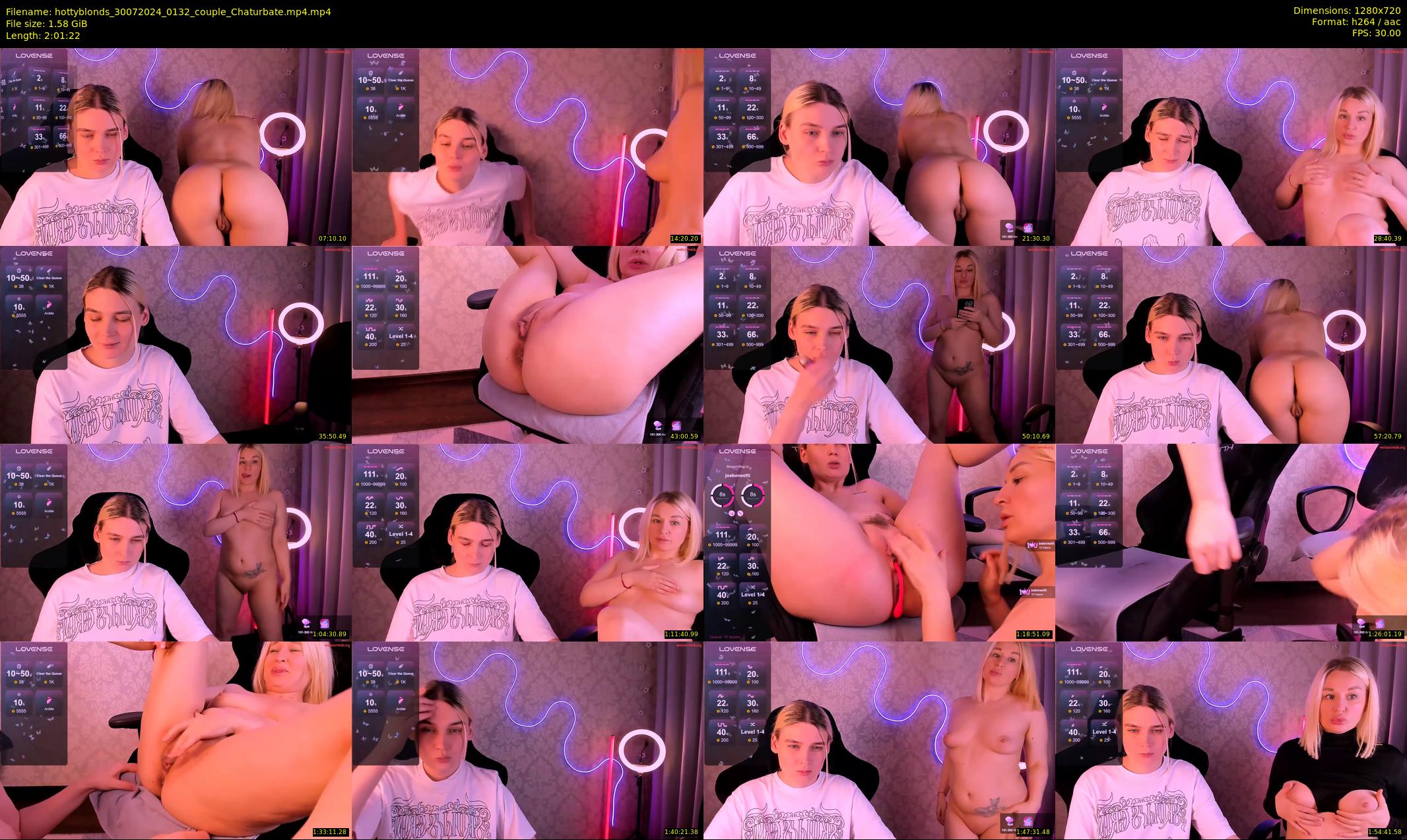 hottyblonds — 122 minute Chaturbate couple cam show recording, 720p, Jul 30, 2024