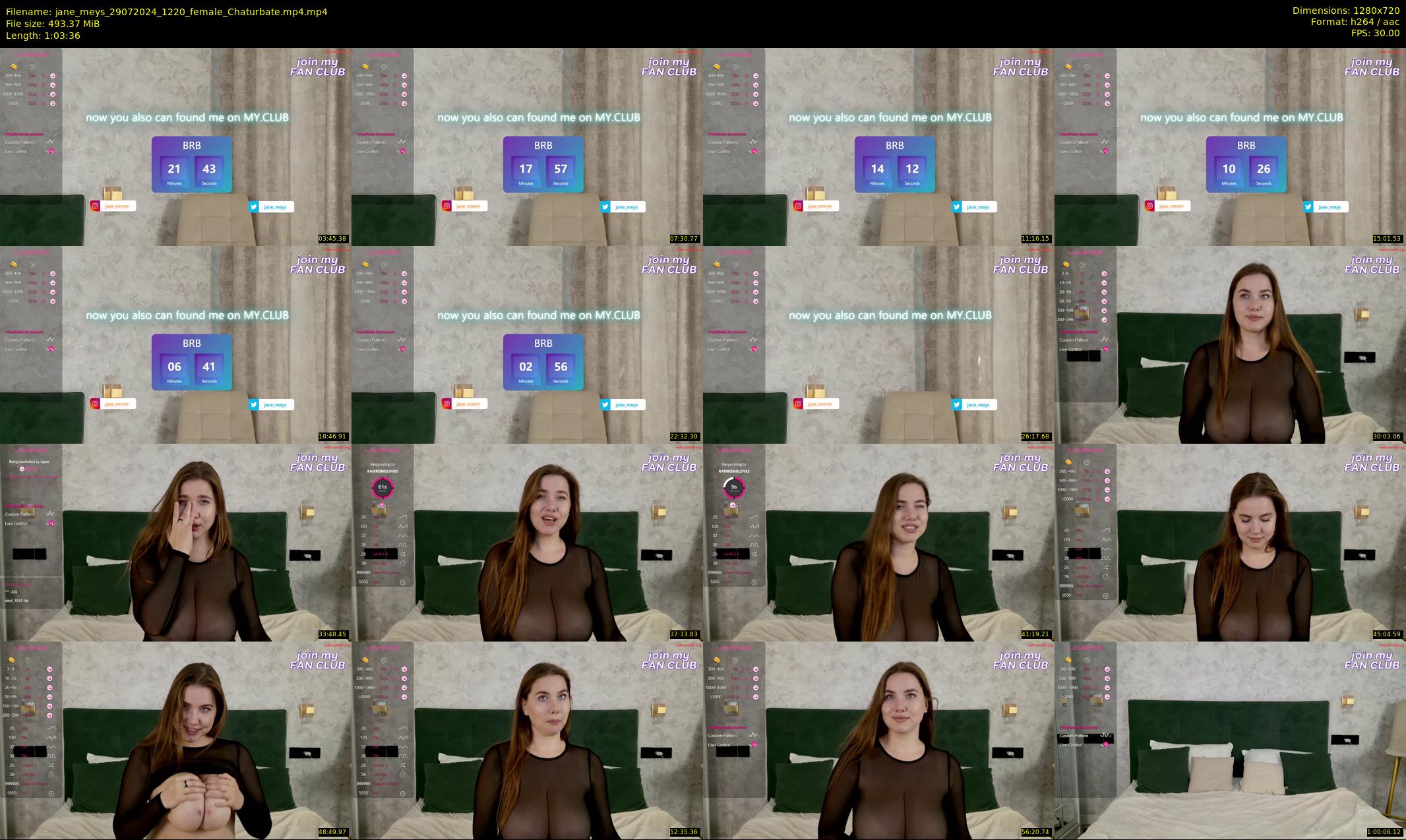 jane_meys — 64 minute Chaturbate female cam show recording, 720p, Jul 29, 2024