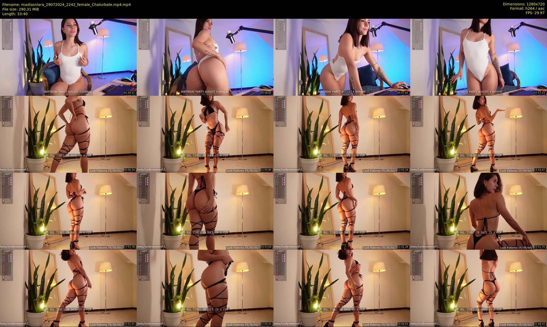 madisonlara — 34 minute Chaturbate female cam show recording, 720p, Jul 29, 2024