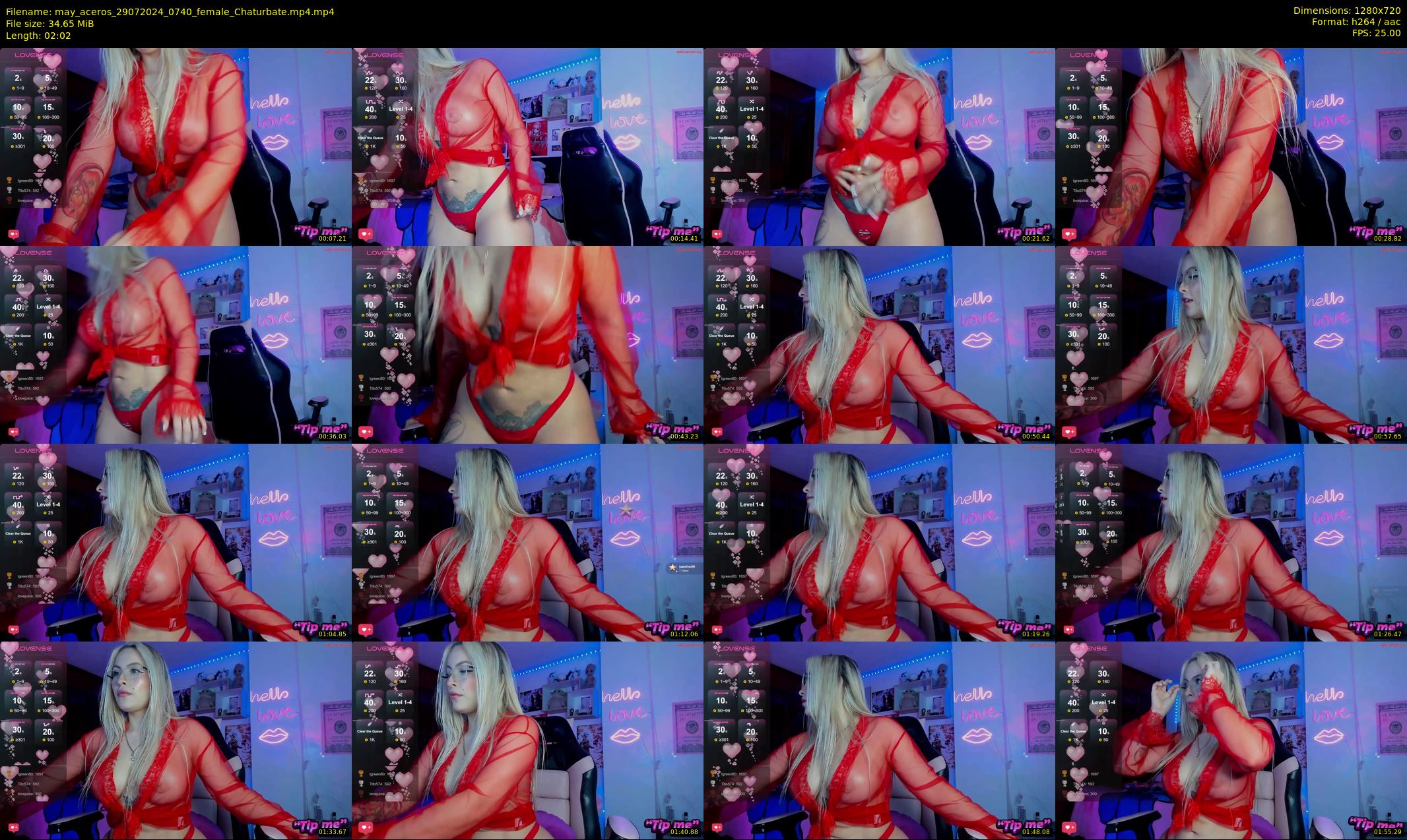 may_aceros — 3 minute Chaturbate female cam show recording, 720p, Jul 29, 2024