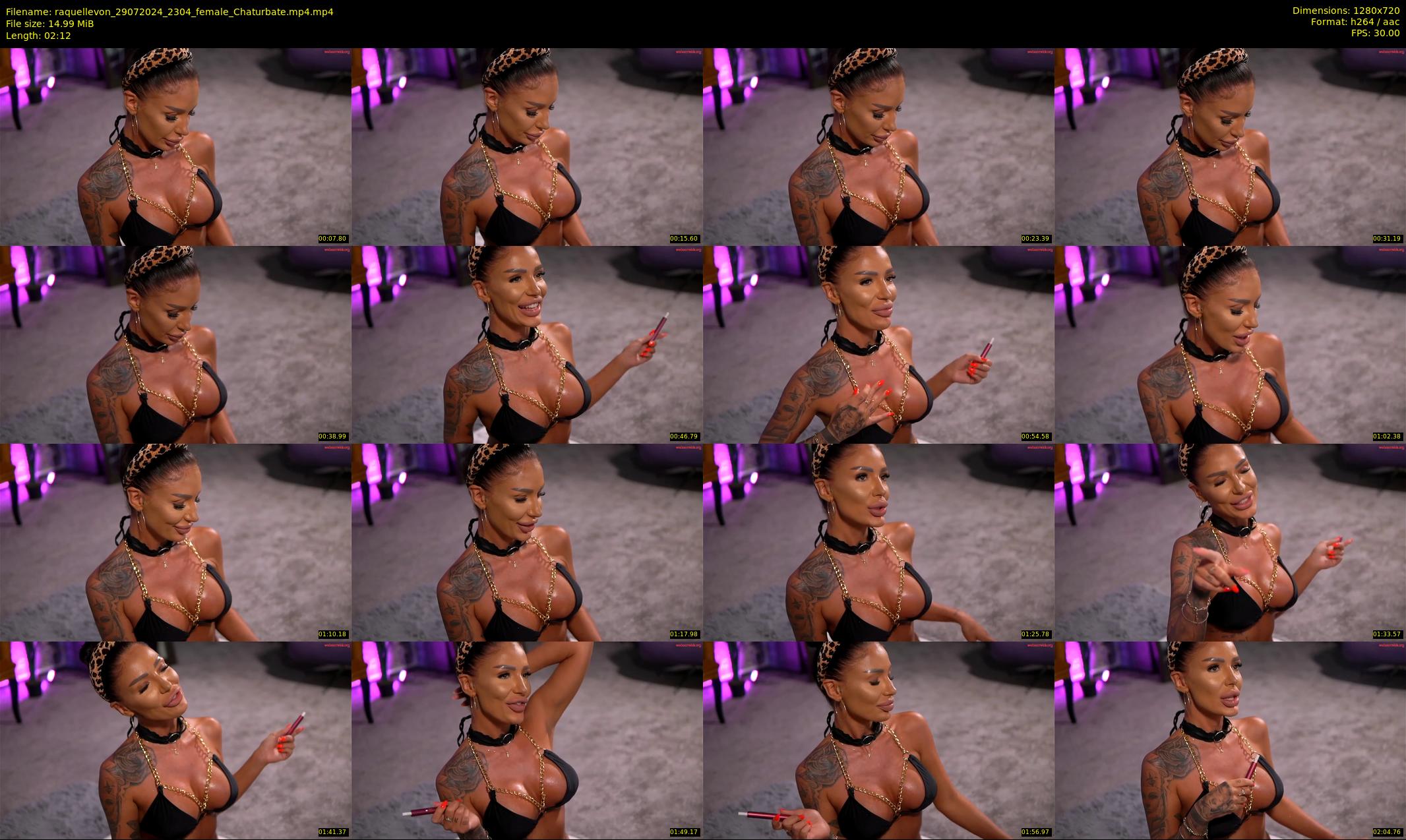 raquellevon — 3 minute Chaturbate female cam show recording, 720p, Jul 29, 2024