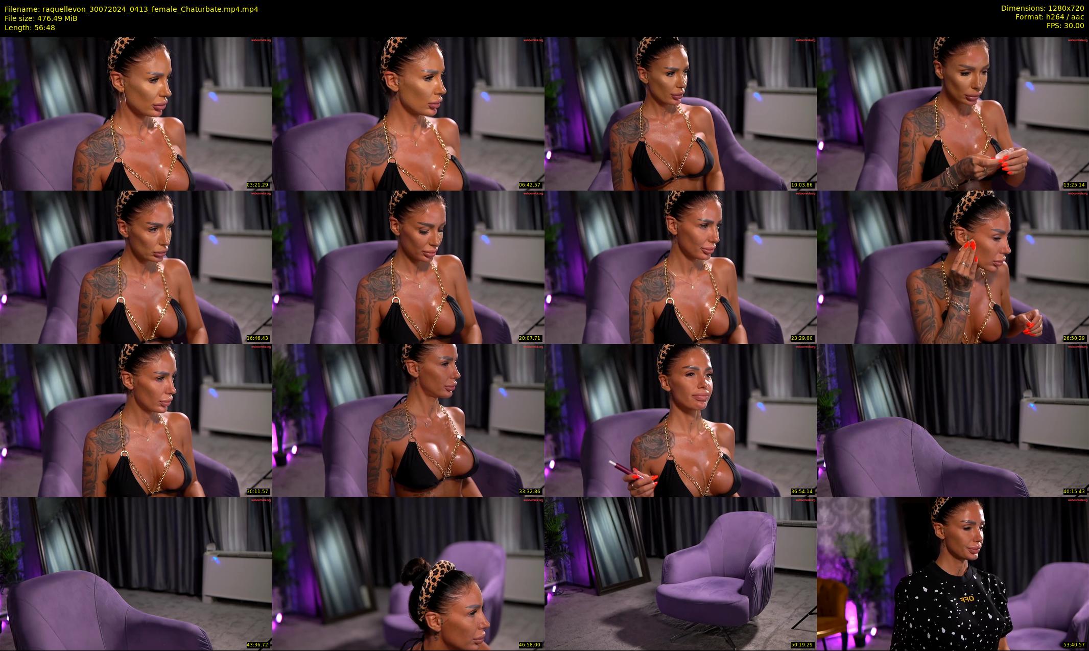 raquellevon — 57 minute Chaturbate female cam show recording, 720p, Jul 30, 2024