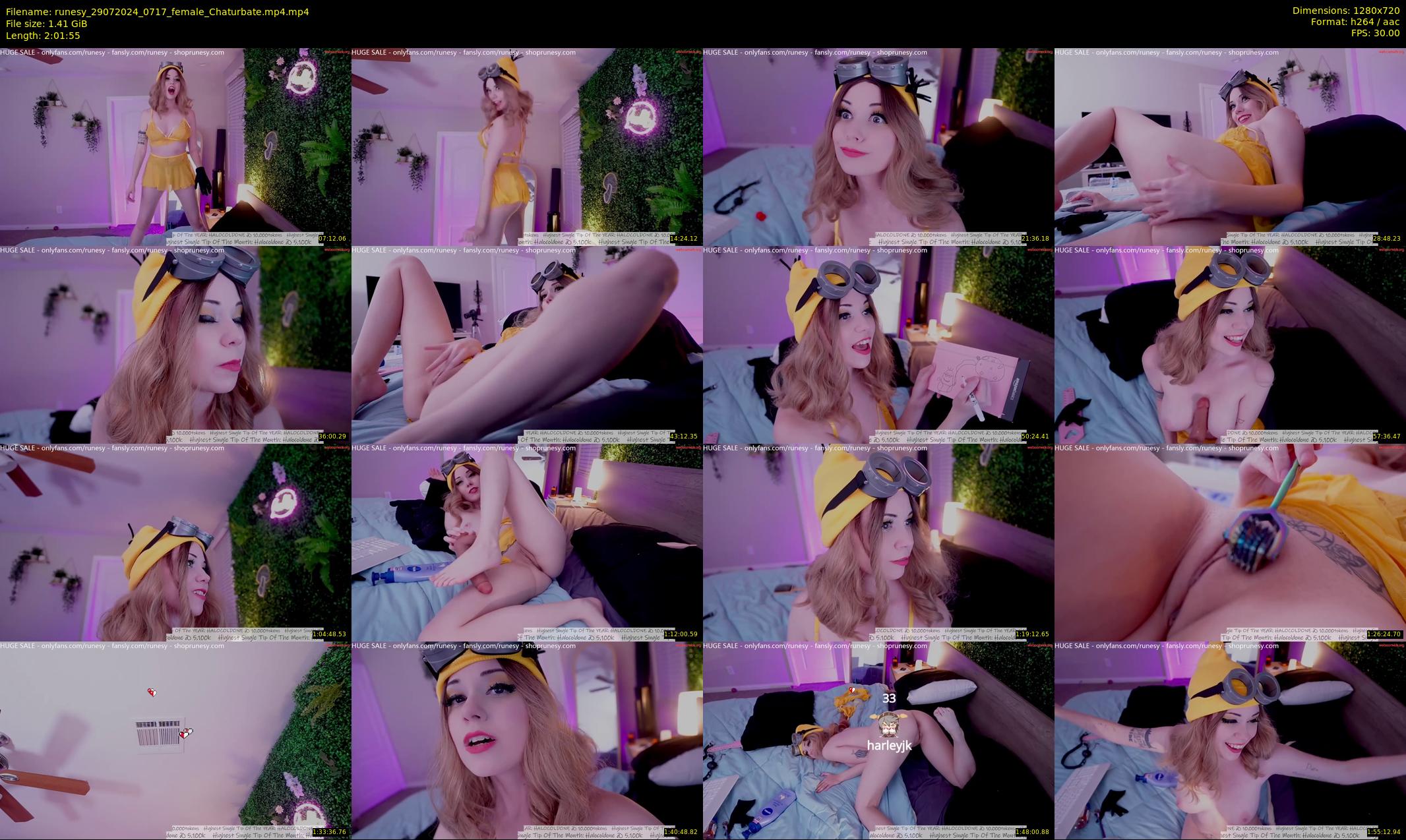 runesy — 122 minute Chaturbate female cam show recording, 720p, Jul 29, 2024