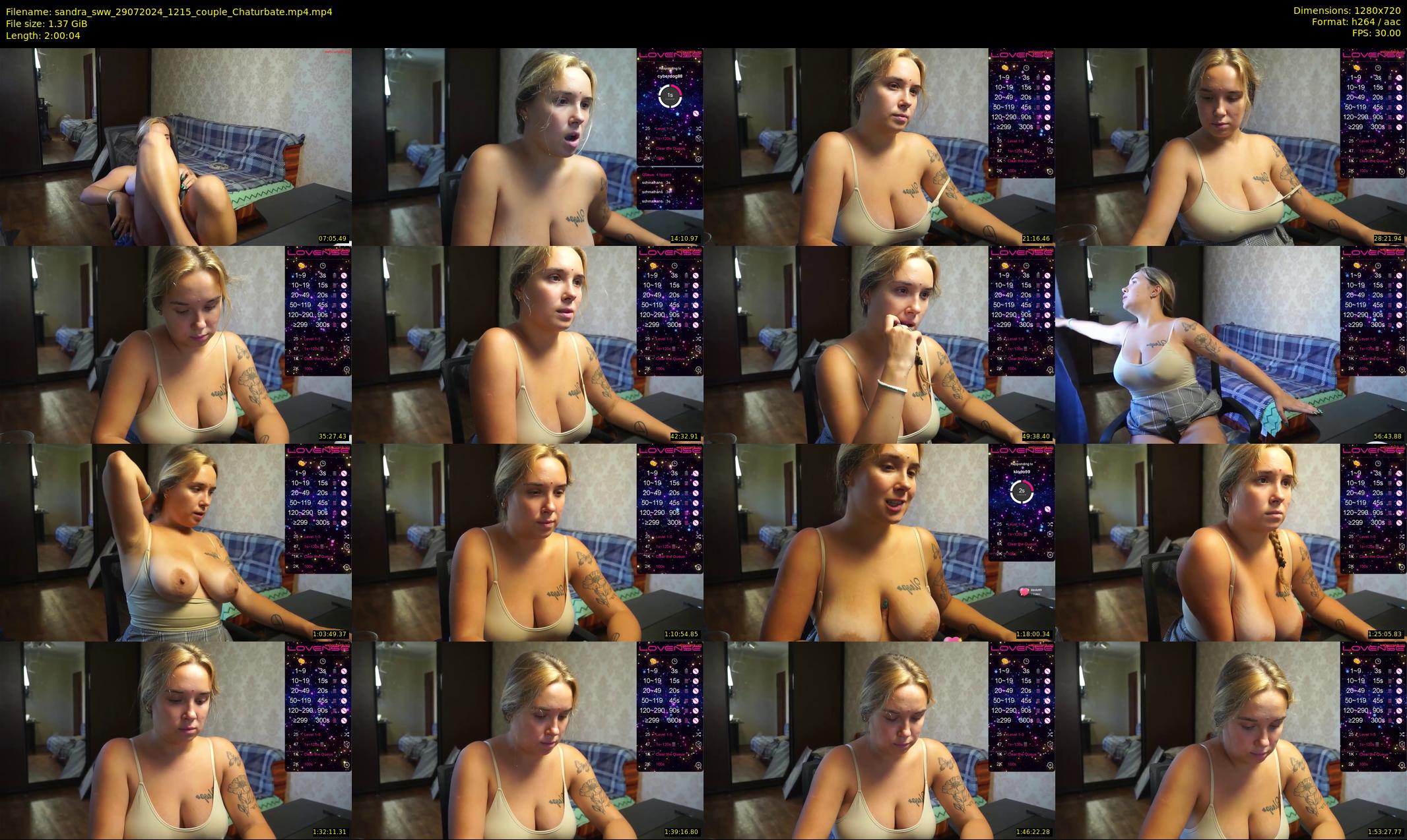 sandra_sww — 121 minute Chaturbate couple cam show recording, 720p, Jul 29, 2024