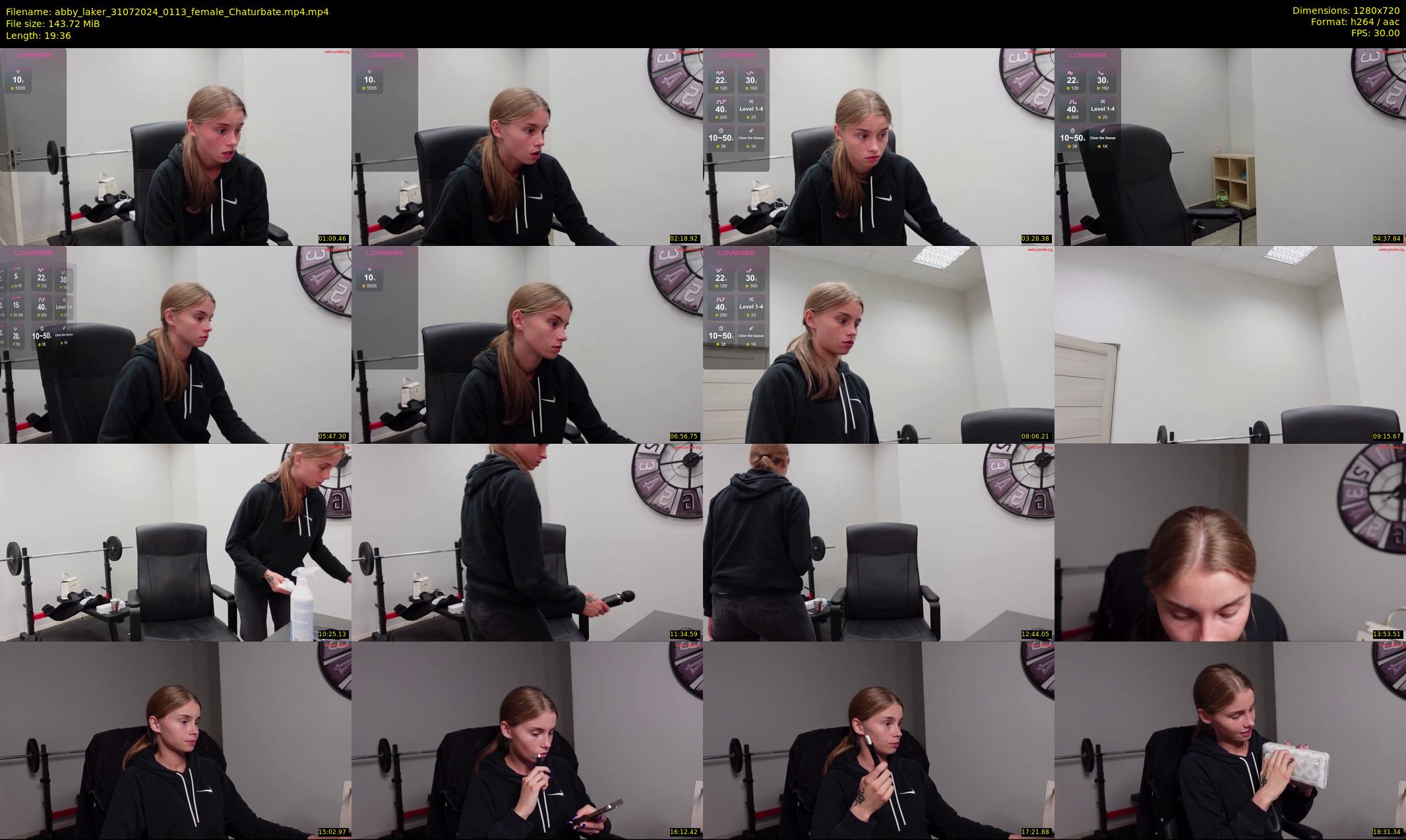 abby_laker — 20 minute Chaturbate female cam show recording, 720p, Jul 31, 2024