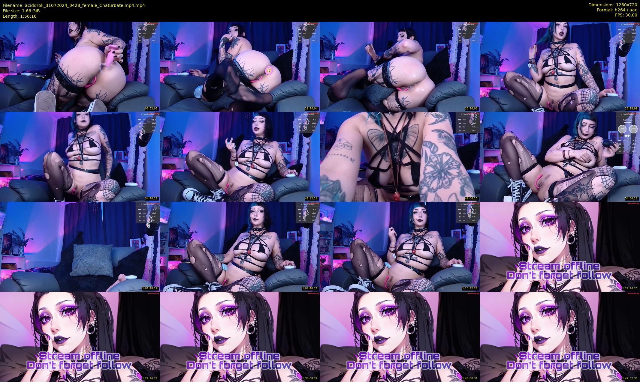 aciddroll — 117 minute Chaturbate female cam show recording, 720p, Jul 31, 2024