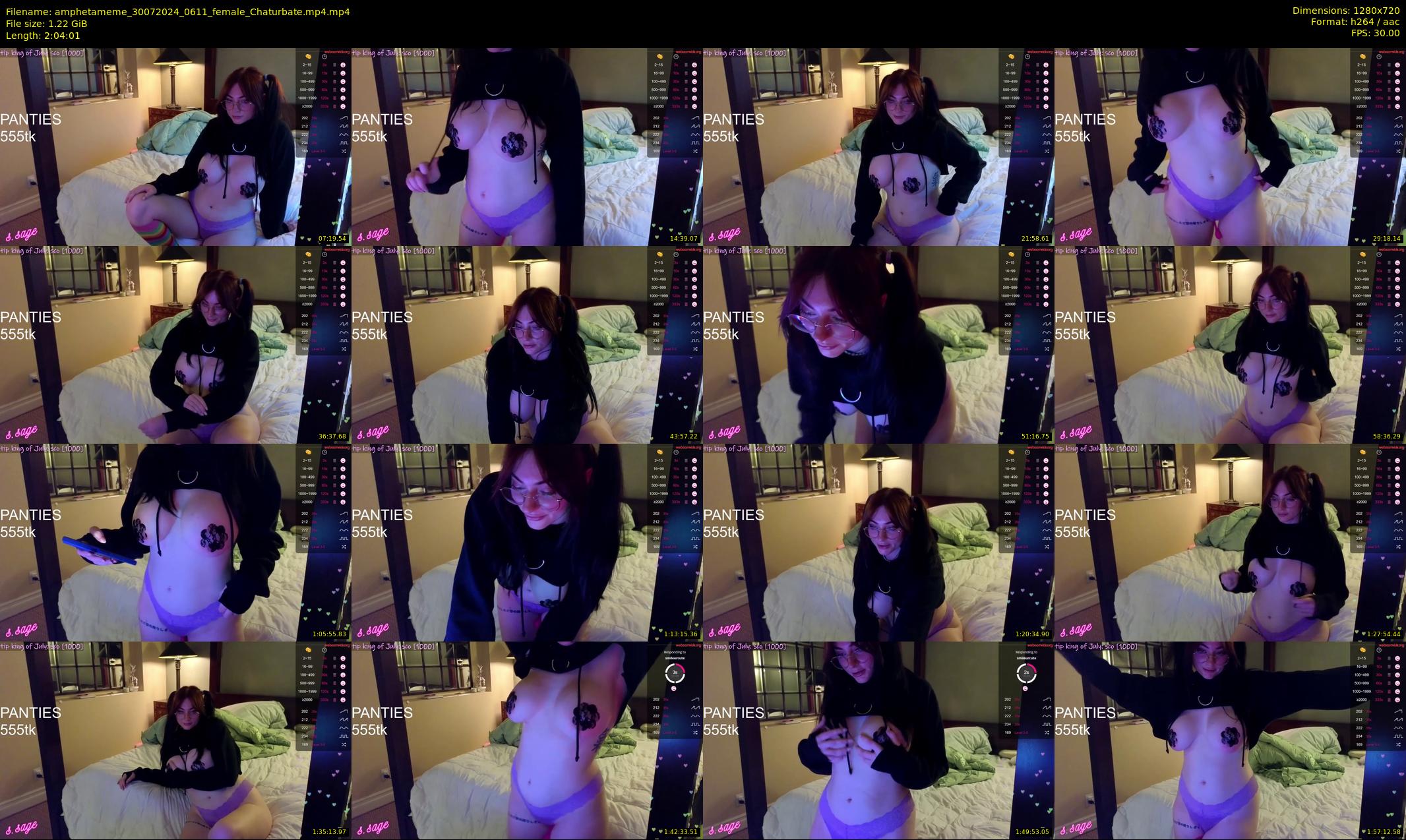 amphetameme — 125 minute Chaturbate female cam show recording, 720p, Jul 30, 2024