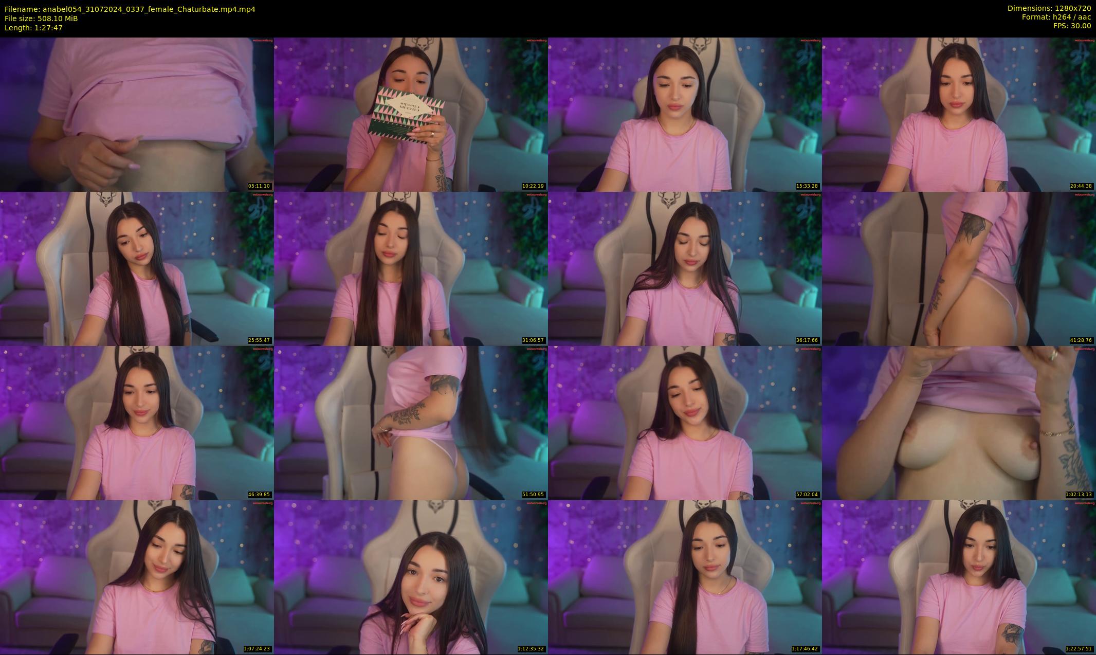 anabel054 — 88 minute Chaturbate female cam show recording, 720p, Jul 31, 2024