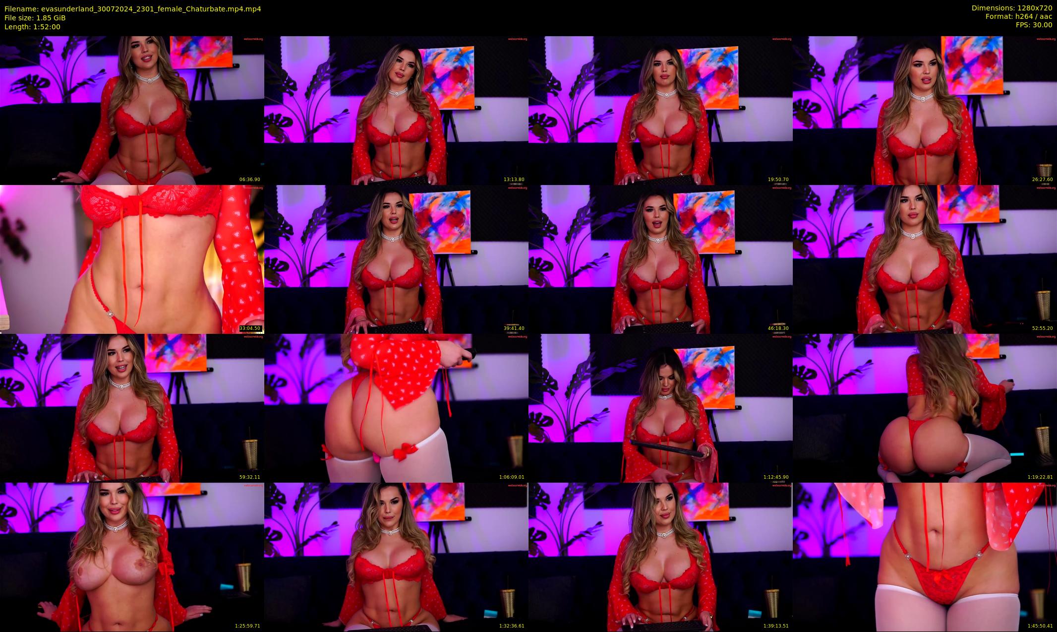 evasunderland — 112 minute Chaturbate female cam show recording, 720p, Jul 30, 2024