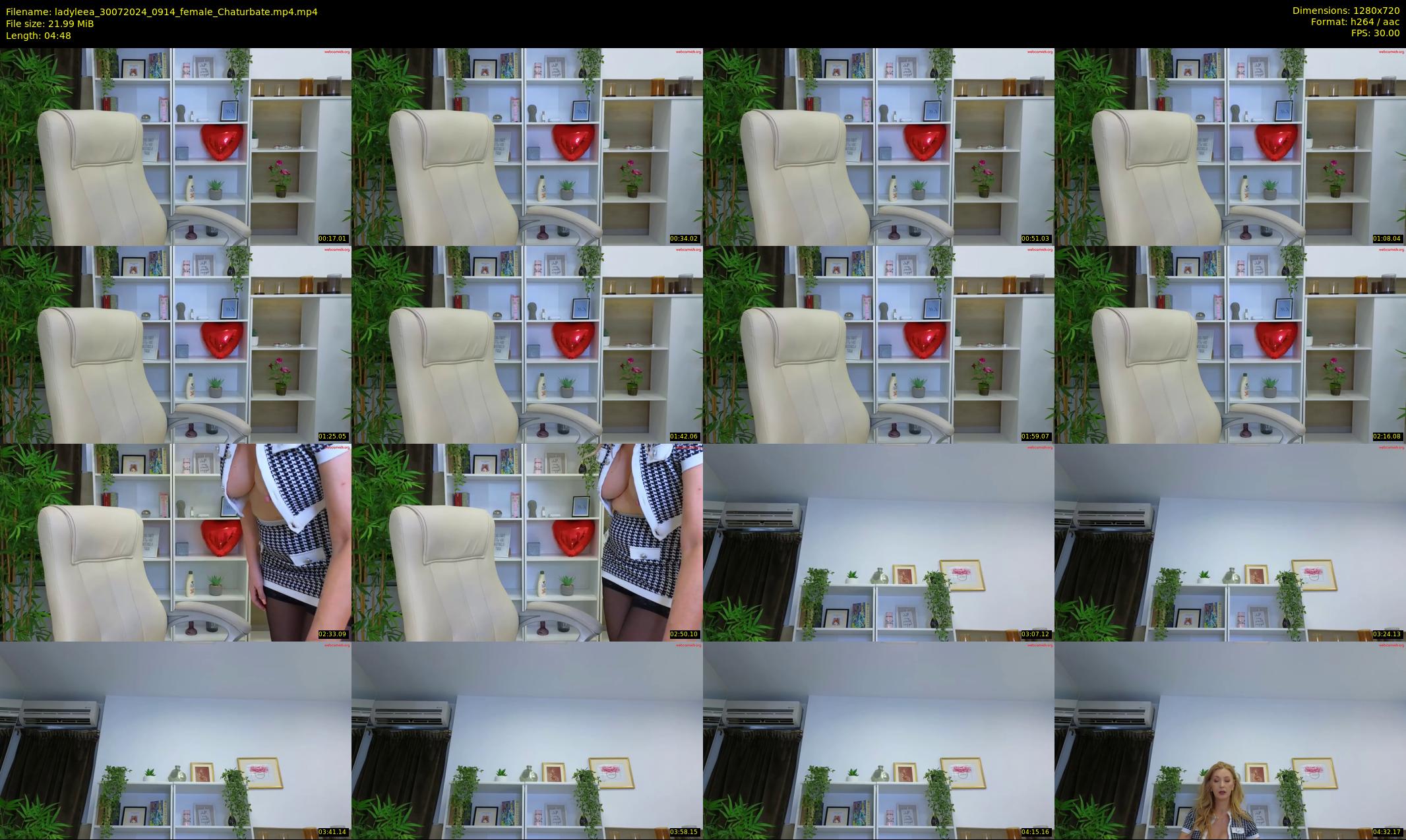 ladyleea — 5 minute Chaturbate female cam show recording, 720p, Jul 30, 2024