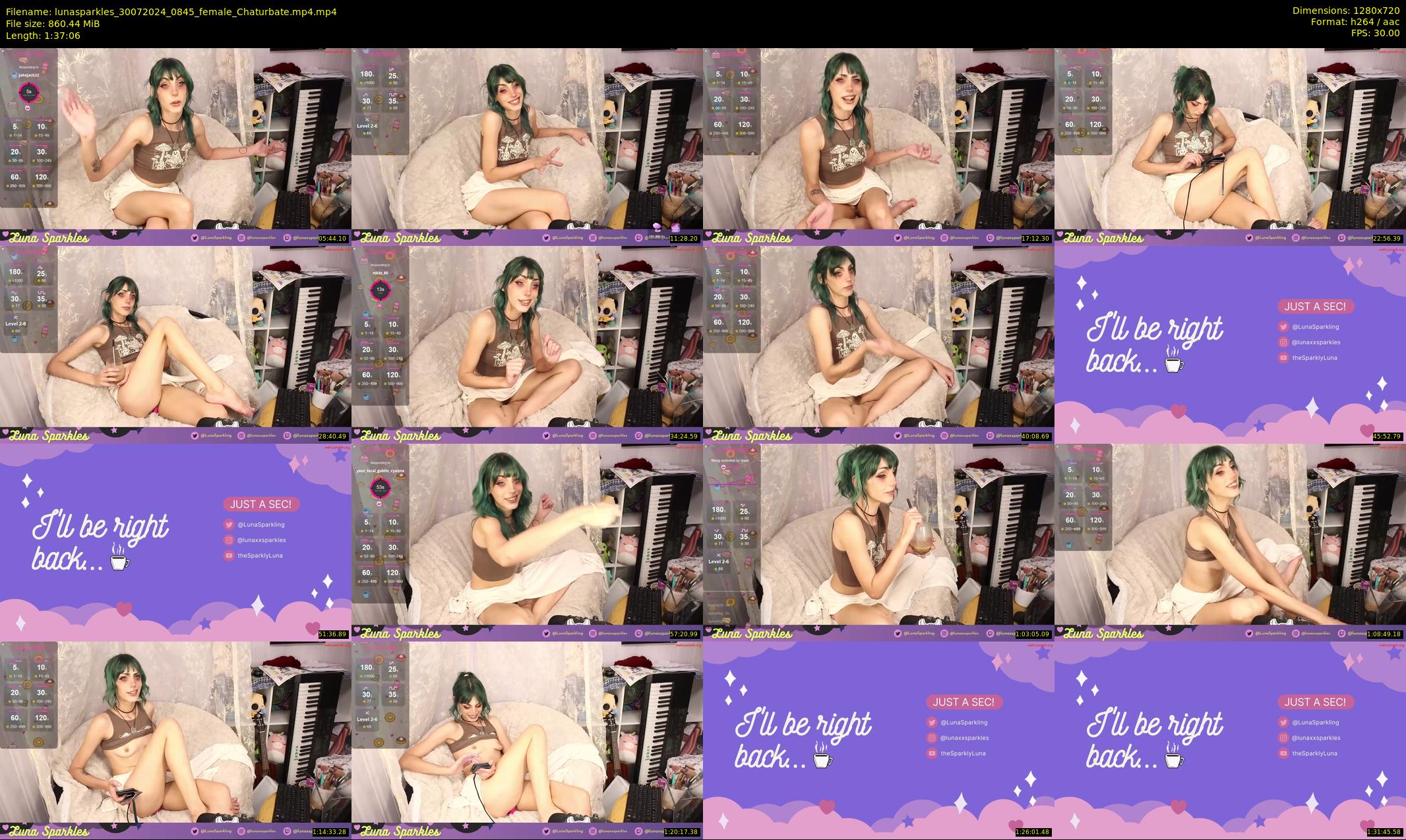 lunasparkles — 98 minute Chaturbate female cam show recording, 720p, Jul 30, 2024