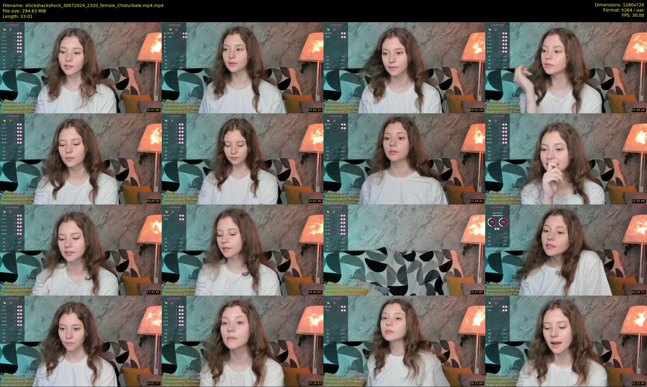 shickshackshock — 34 minute Chaturbate female cam show recording, 720p, Jul 30, 2024