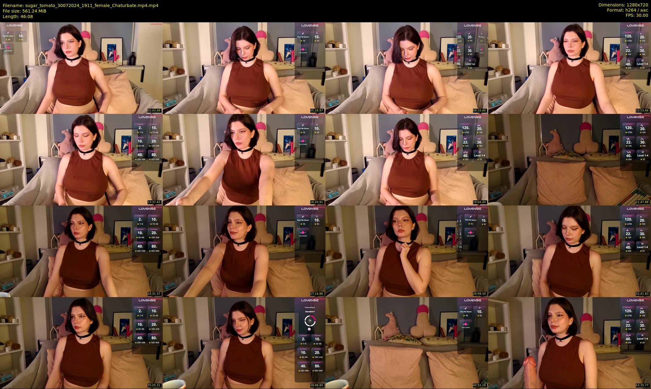 sugar_tomato — 47 minute Chaturbate female cam show recording, 720p, Jul 30, 2024