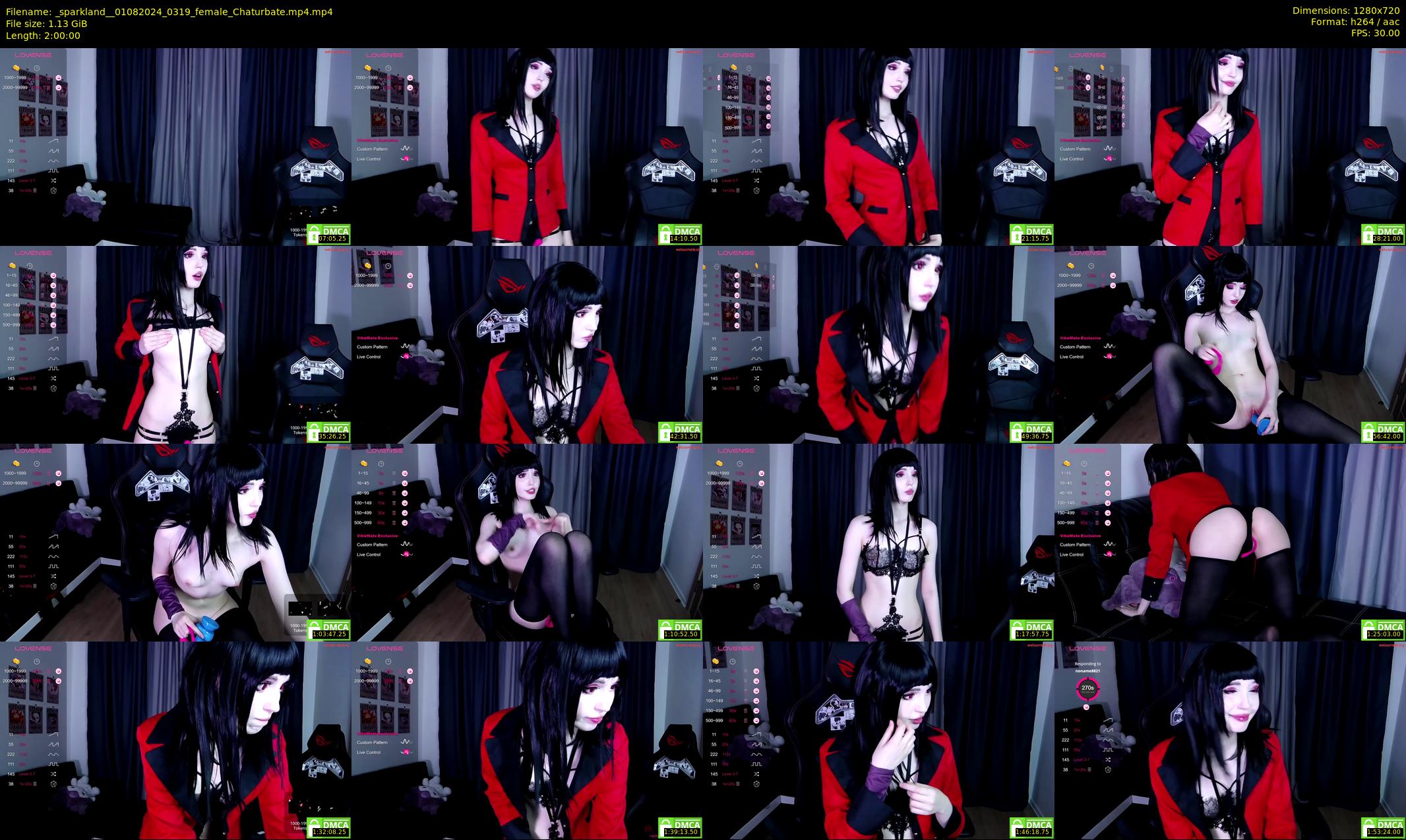 _sparkland_ — 120 minute Chaturbate female cam show recording, 720p, Aug 1, 2024