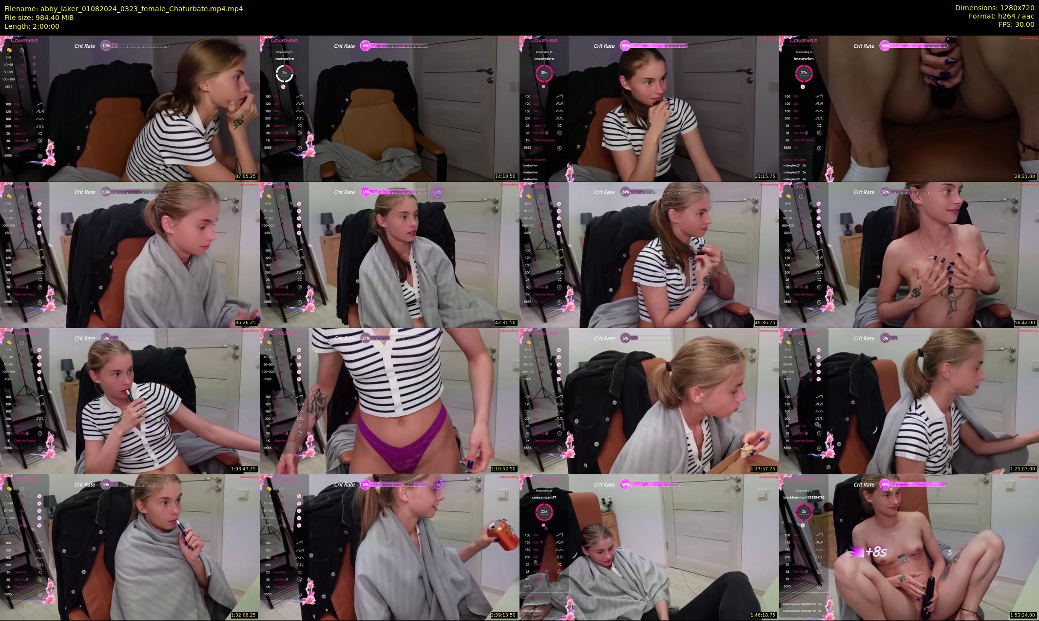 abby_laker — 120 minute Chaturbate female cam show recording, 720p, Aug 1, 2024