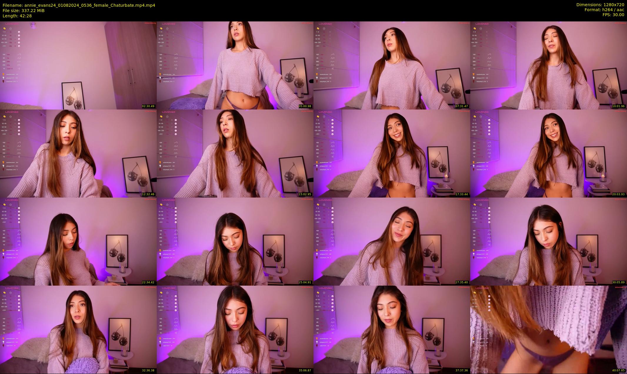 annie_evans24 — 43 minute Chaturbate female cam show recording, 720p, Aug 1, 2024