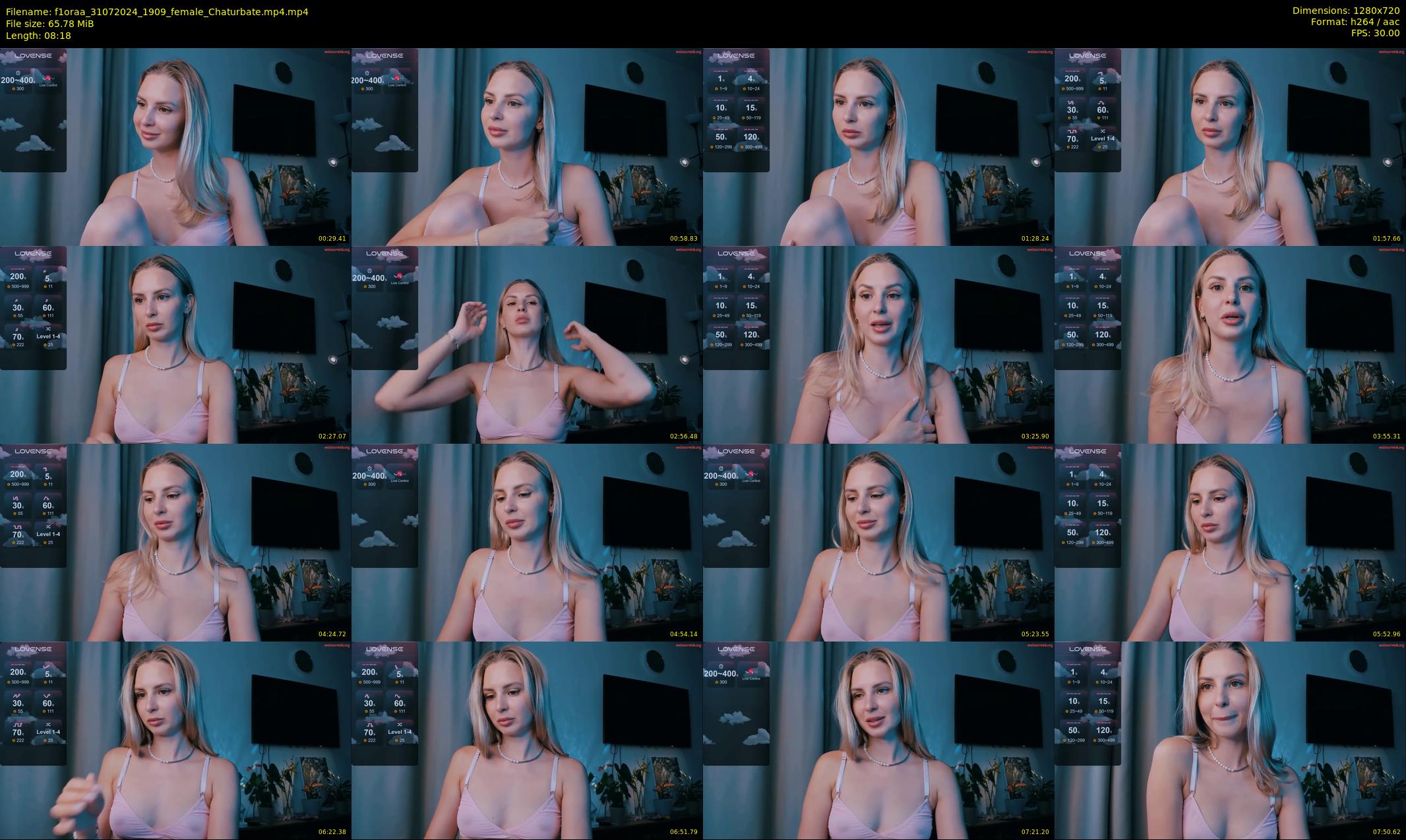 f1oraa — 9 minute Chaturbate female cam show recording, 720p, Jul 31, 2024