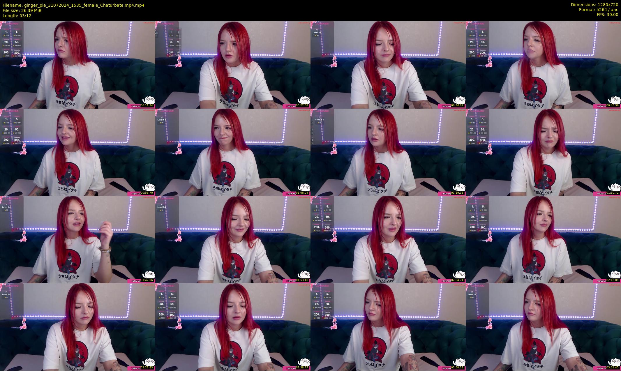 ginger_pie — 4 minute Chaturbate female cam show recording, 720p, Jul 31, 2024