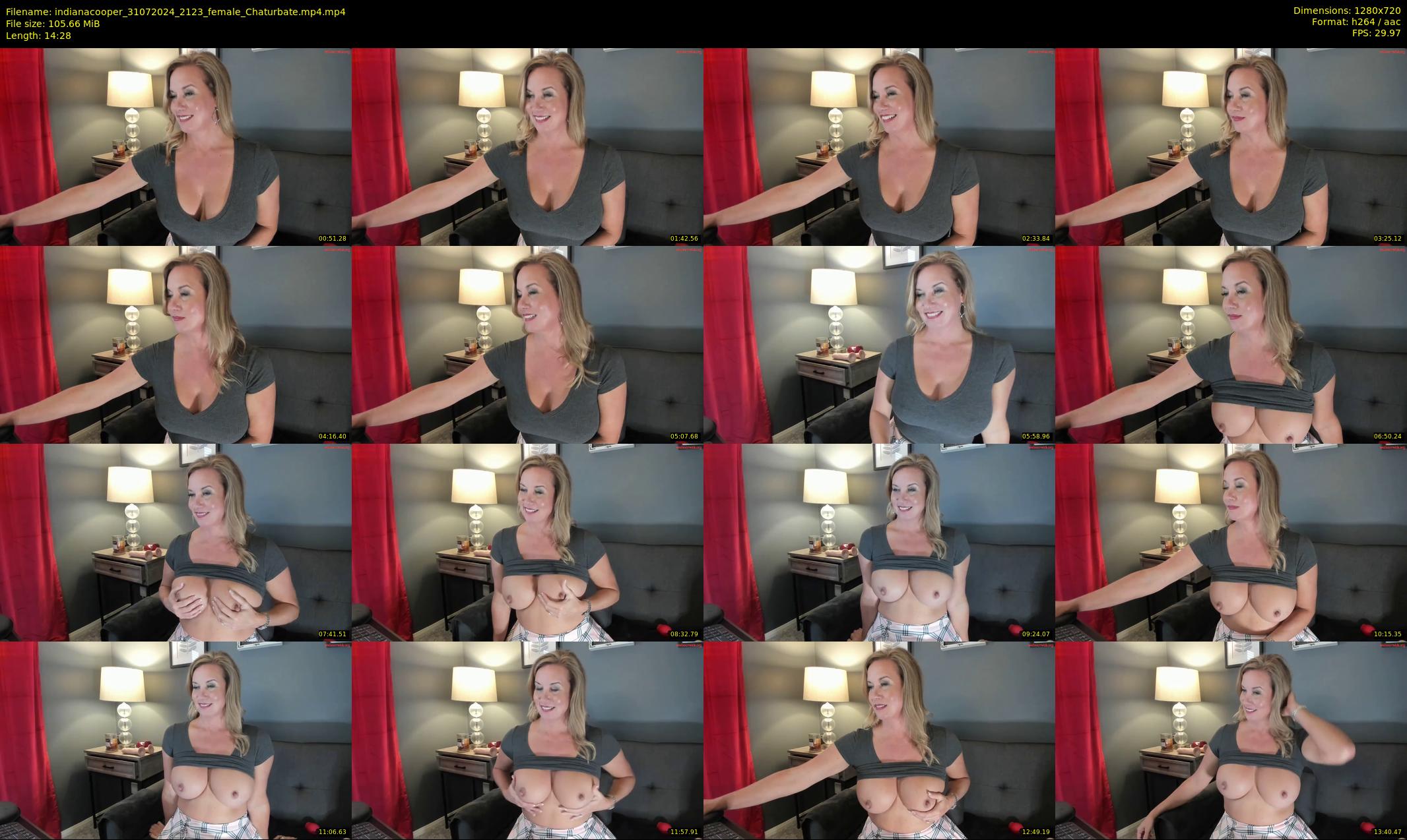 indianacooper — 15 minute Chaturbate female cam show recording, 720p, Jul 31, 2024