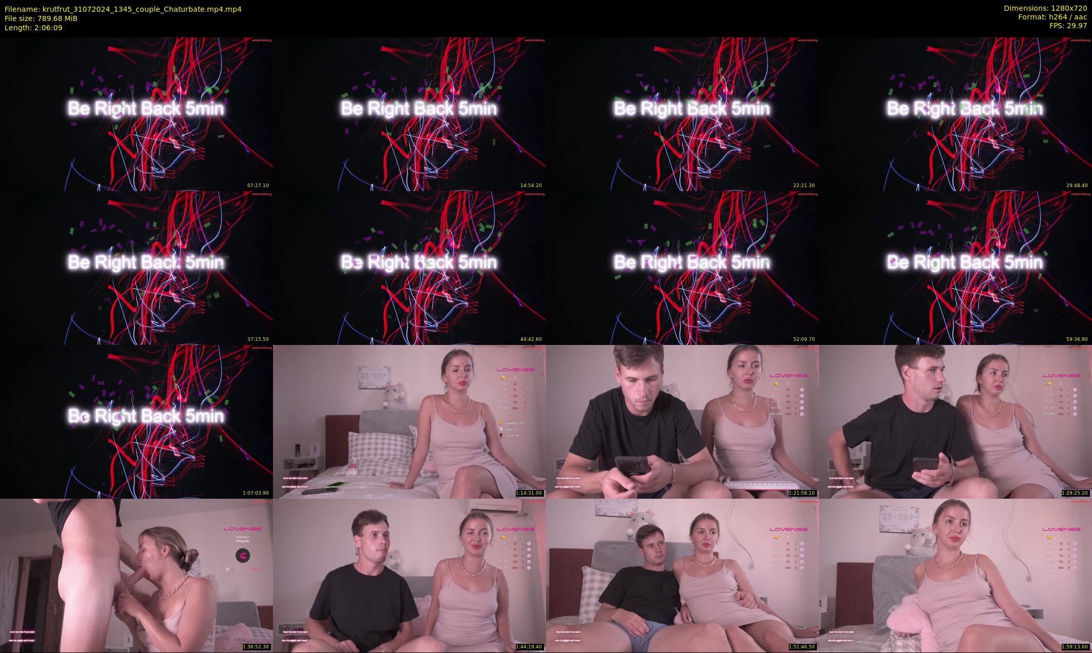 krutfrut — 127 minute Chaturbate couple cam show recording, 720p, Jul 31, 2024